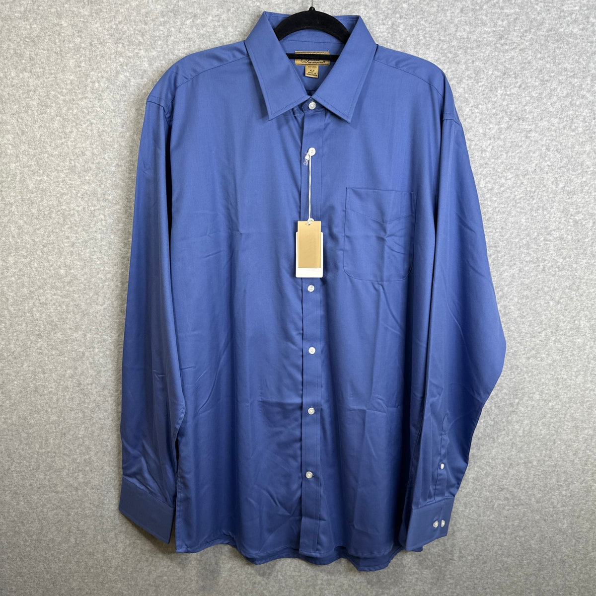 Tri-Mountain Blake Gold 980 Non Iron Dress Shirt Cotton Twill French Blue Men's XLT