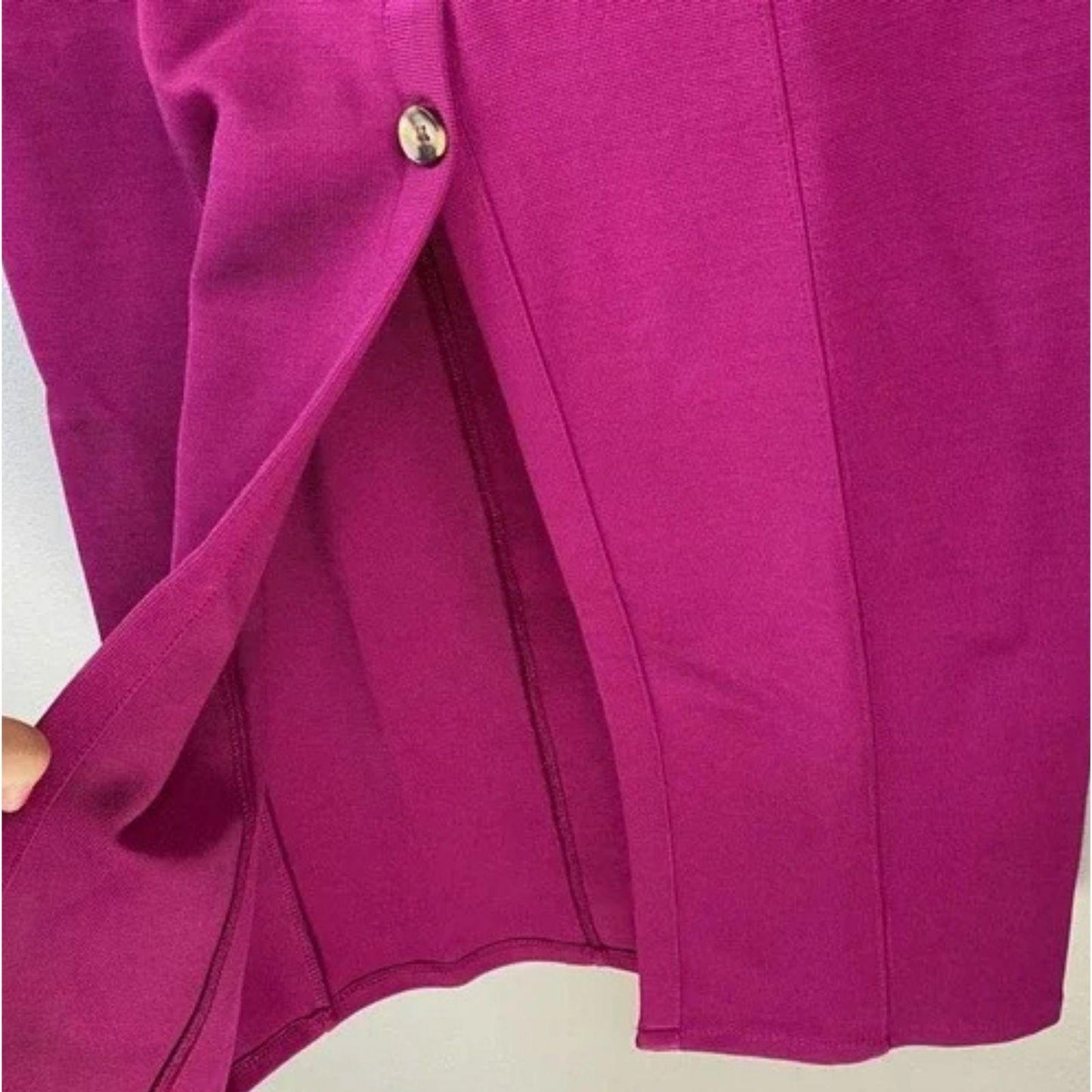 Anthropologie Maeve Knit Midi Dress Women's Size 8 Stretch Wildberry Sweetheart Neckline