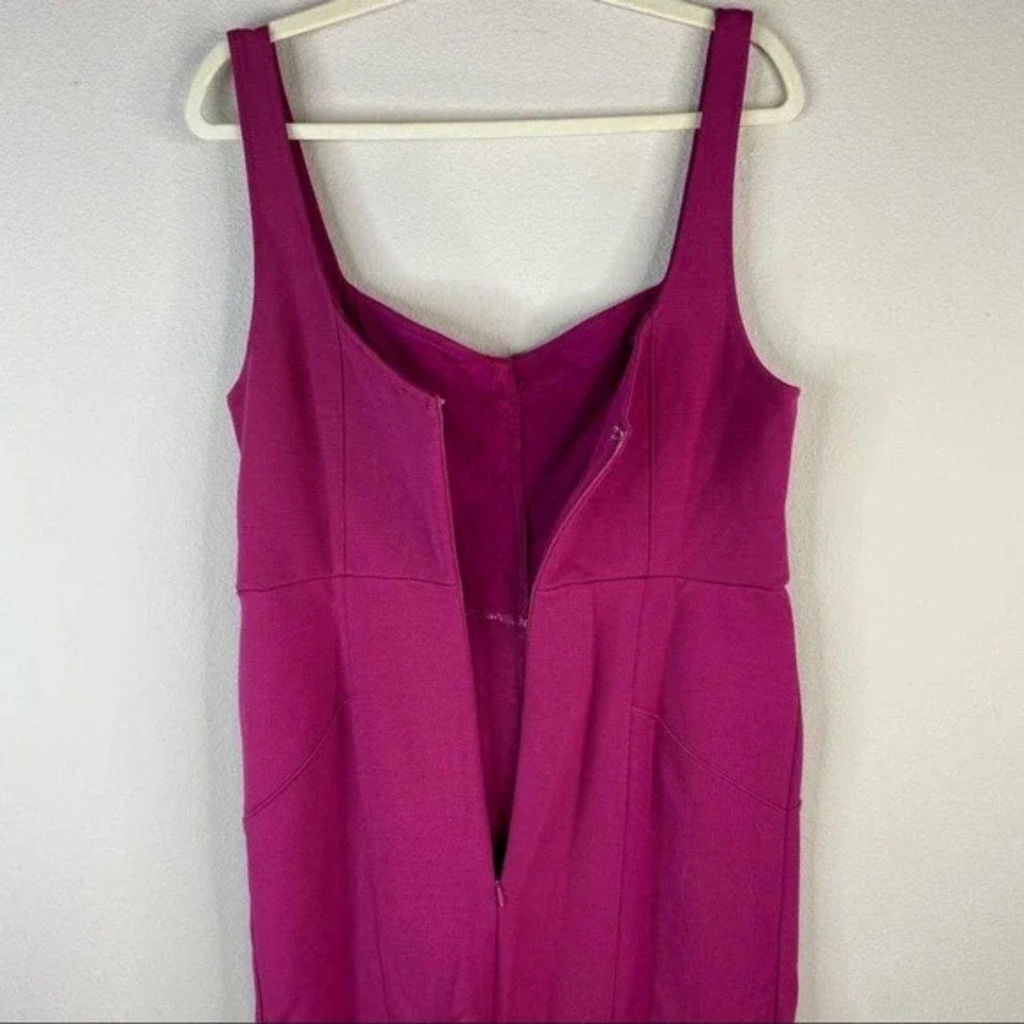 Anthropologie Maeve Knit Midi Dress Women's Size 8 Stretch Wildberry Sweetheart Neckline