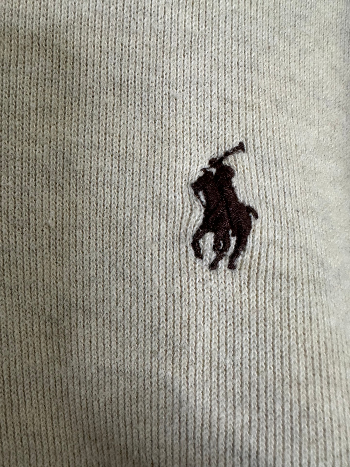 Polo Ralph Lauren Quarter Zip Pullover Oatmeal / Beige Sweater Men's 3XB