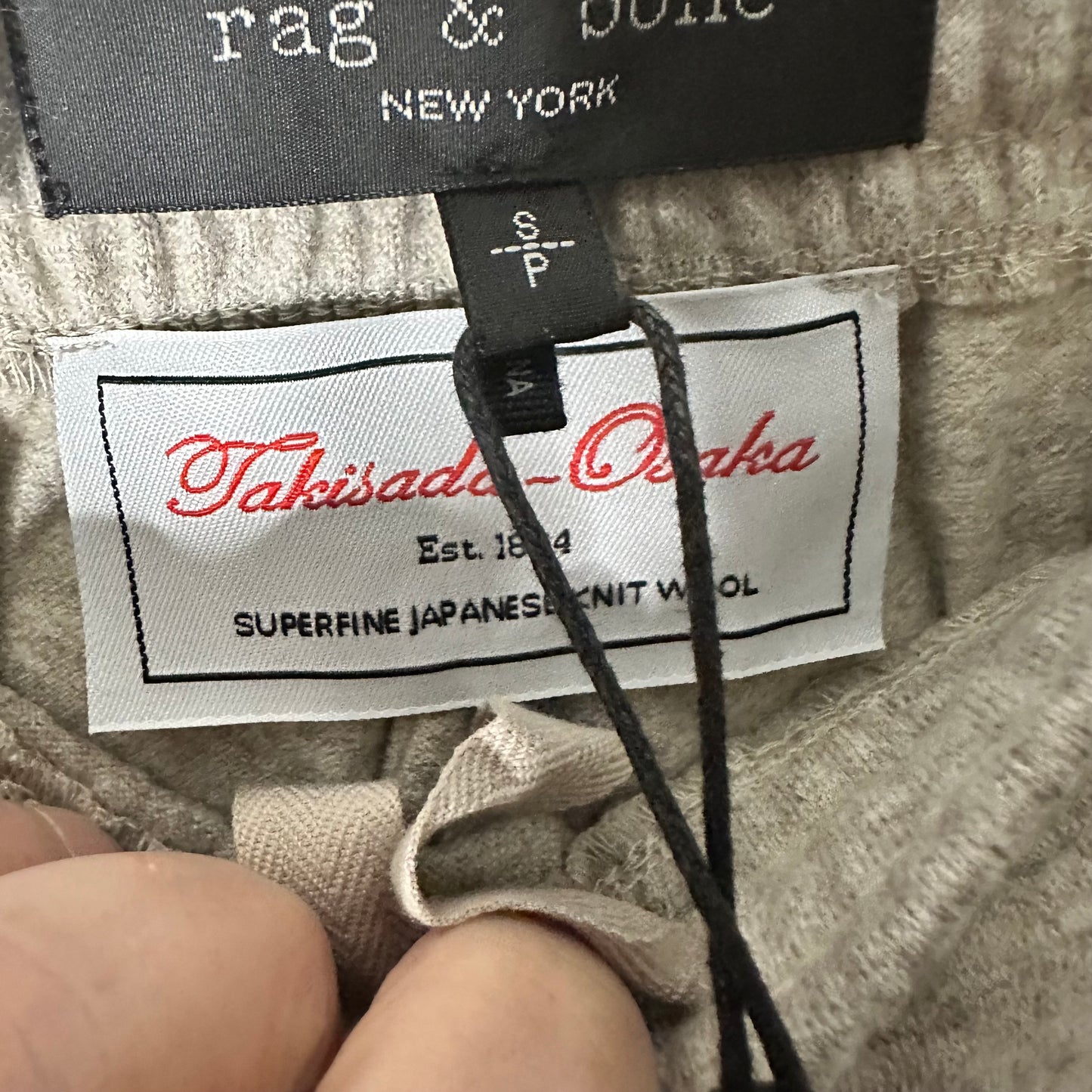 Rag & Bone Yan Joggers Womens Small Petite Pants Takisada Osaka Wool Quiet Luxury