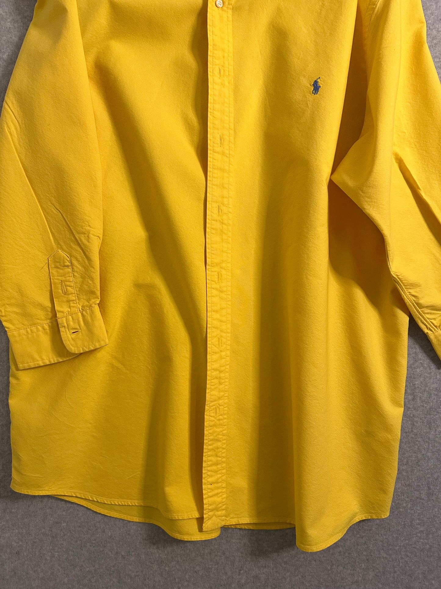 Polo Ralph Lauren Button Down Shirt Classic Yellow Men's 3XLT