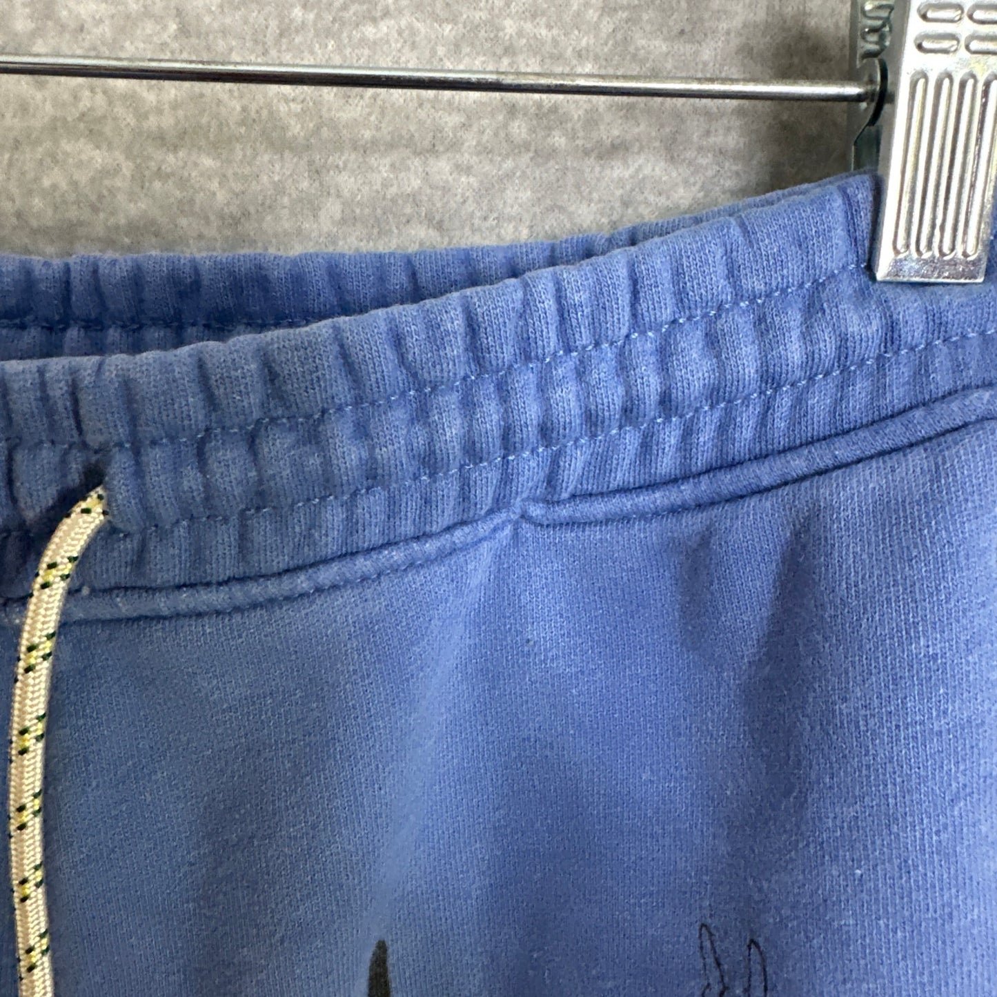 Lacoste Men's Signature Print Cotton Fleece Shorts Blue Size Large
