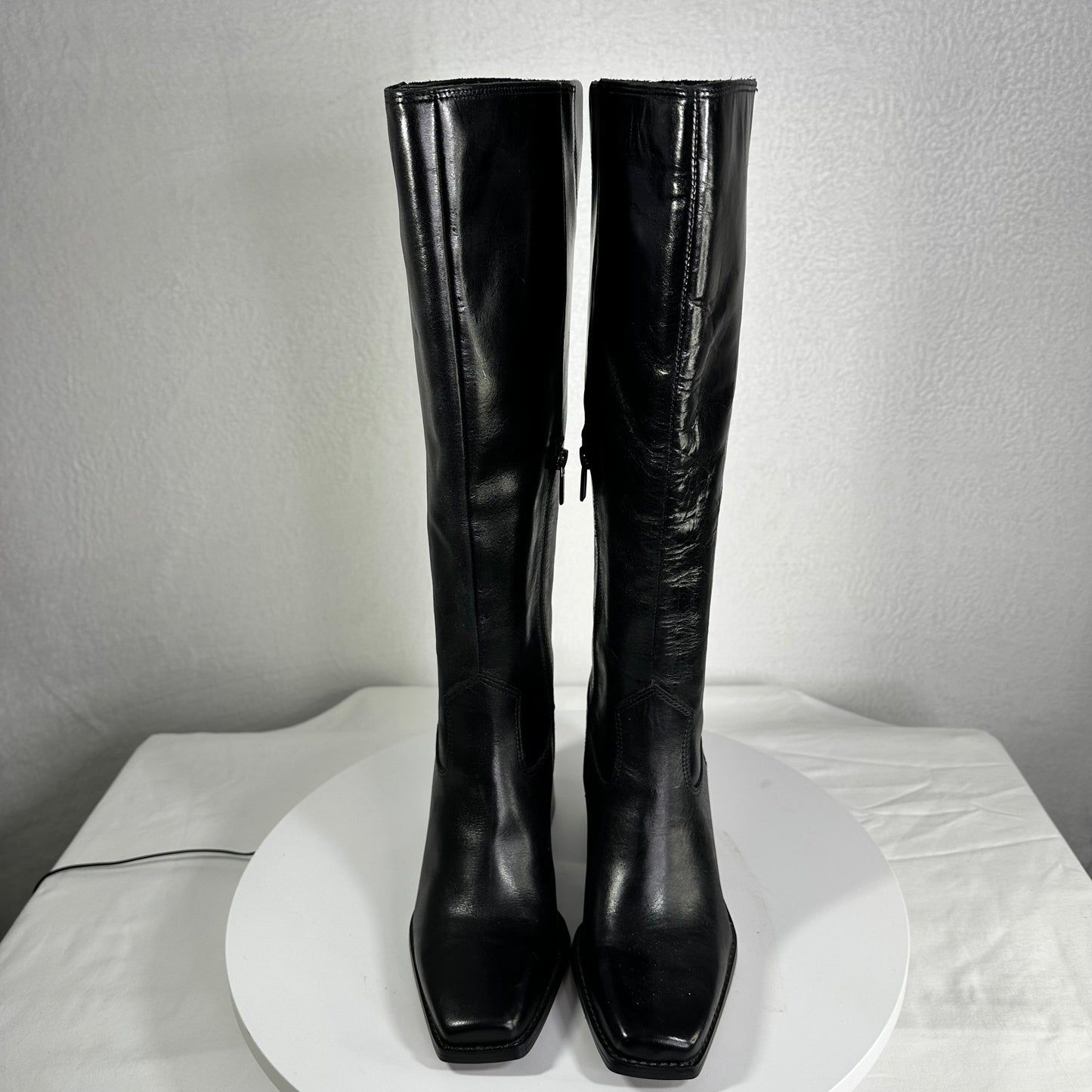 Vince Camuto Sangeti Black Leather Boot Women's 7.5