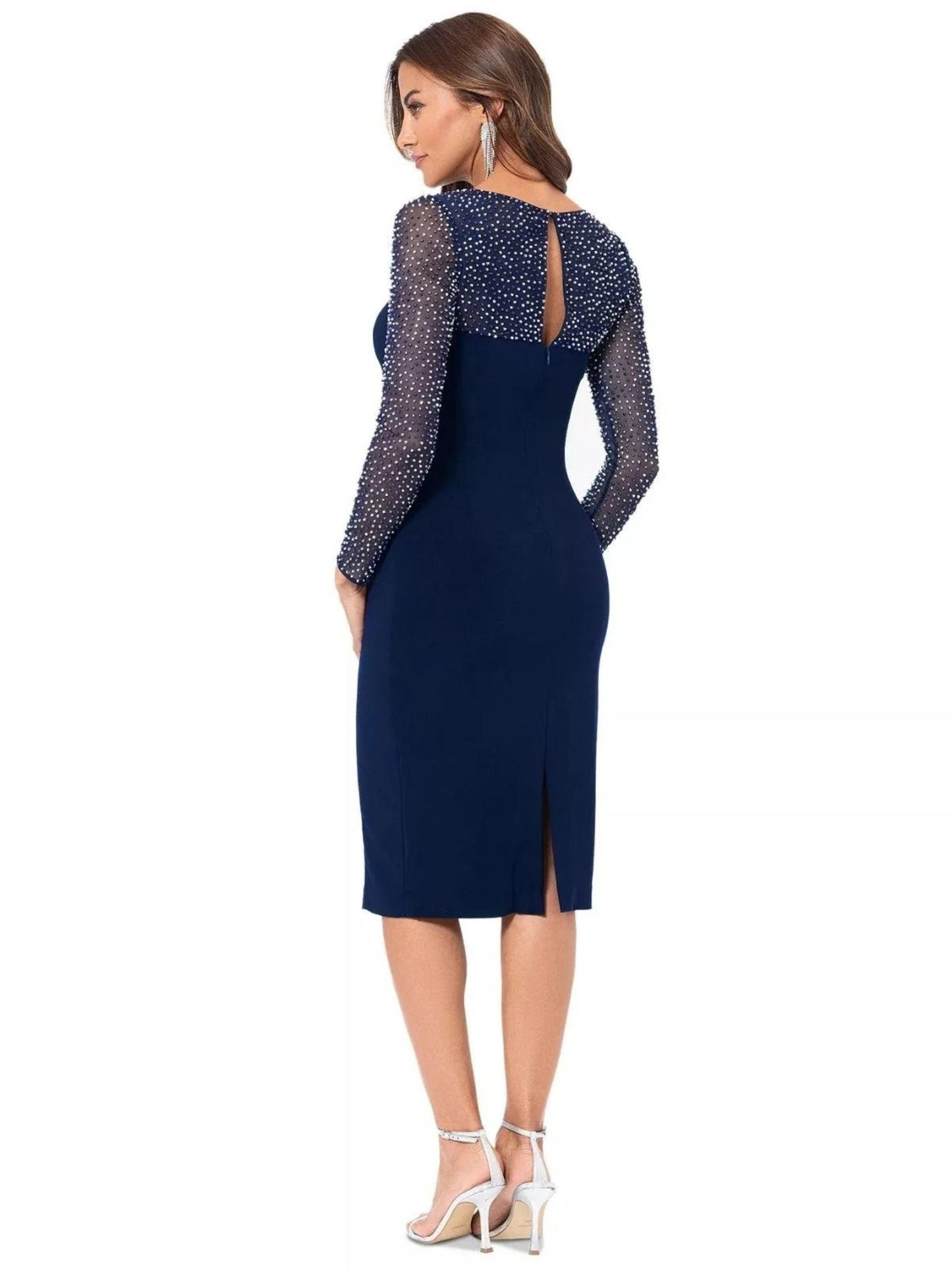 Betsy & Adam Embellished Cutout Dress Jersey Knit Women's Size 6