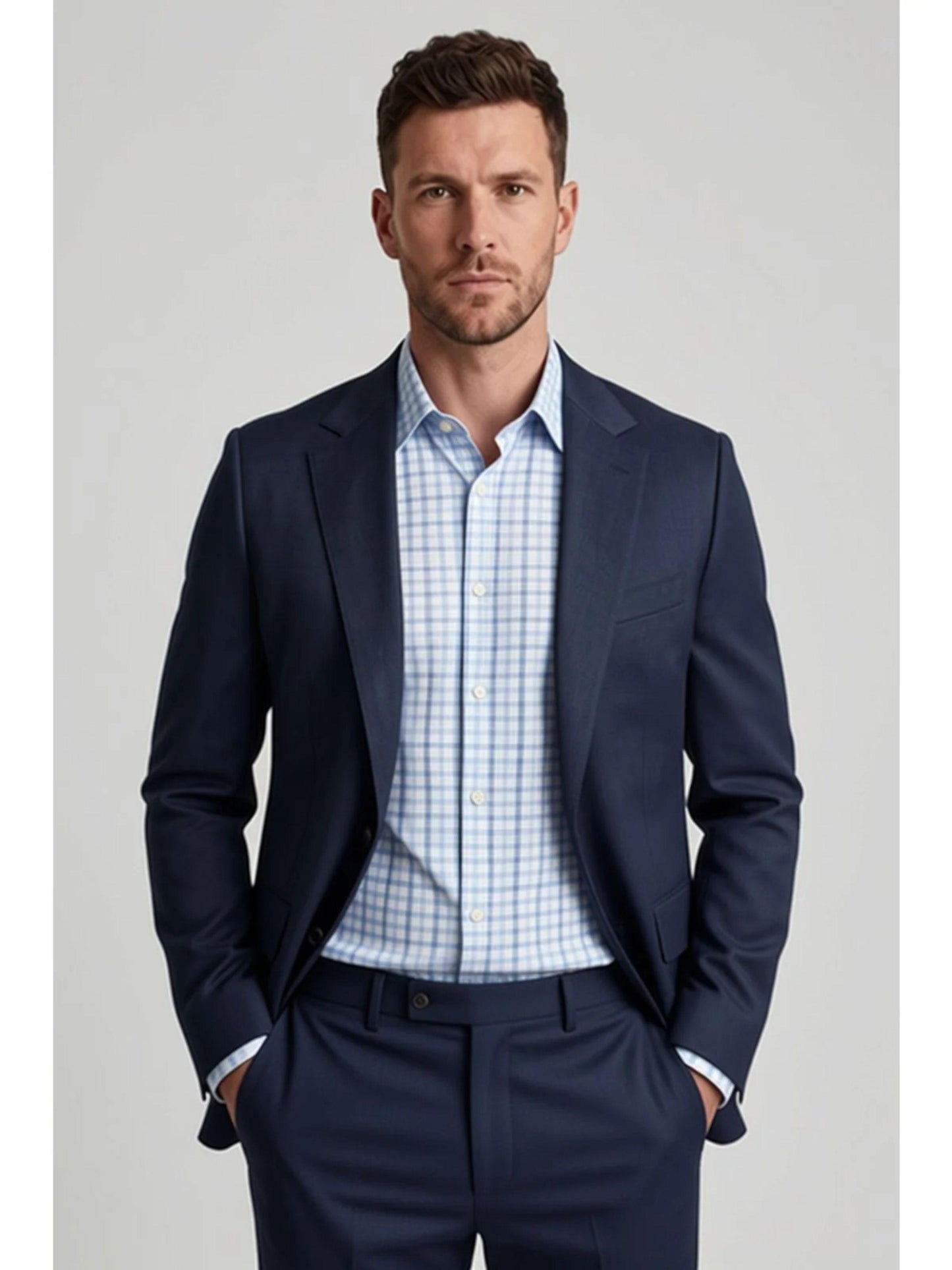 Bonobos Men's Jetsetter Slim Fit Suit Jacket Blazer Blue Stretch Four Season Weight Wool 42R