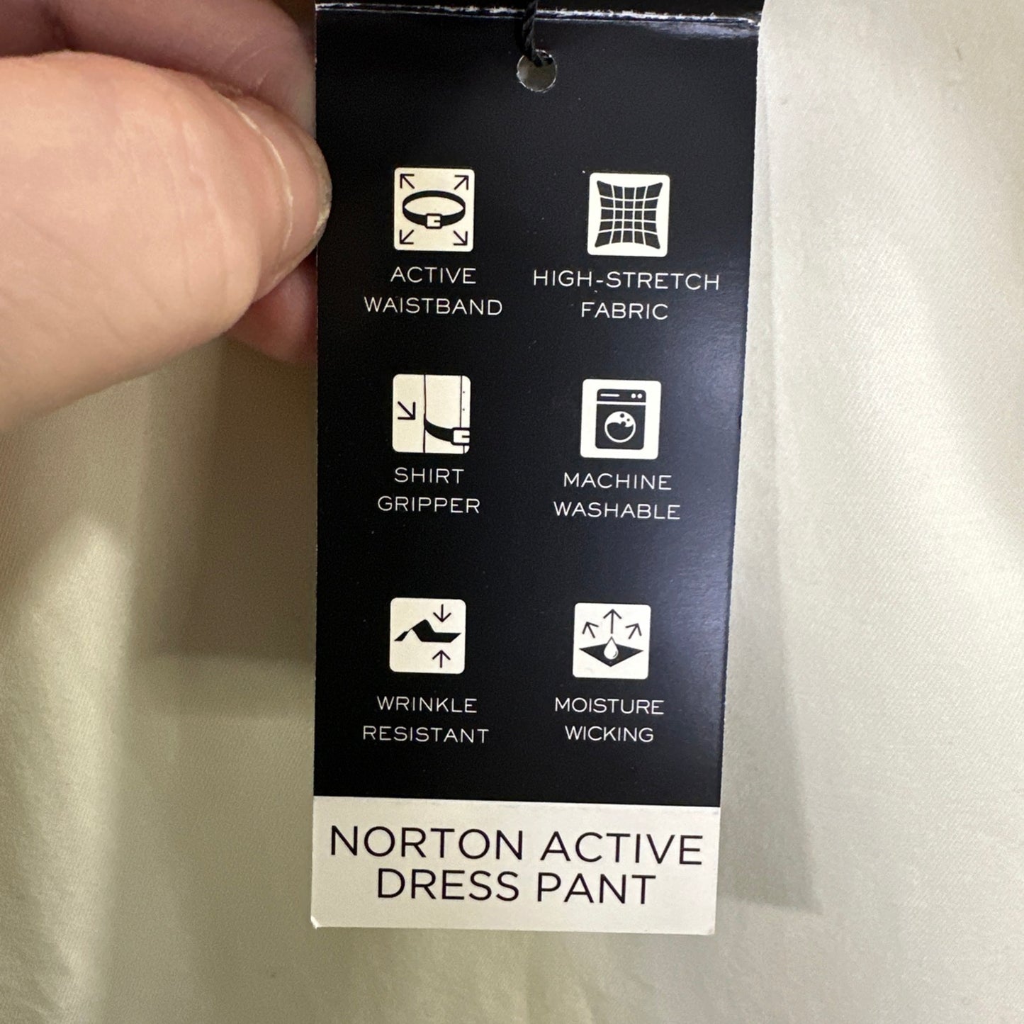 Lauren Ralph Lauren Norton Active Dress Pants Classic Fit Bone White Men's 40x29