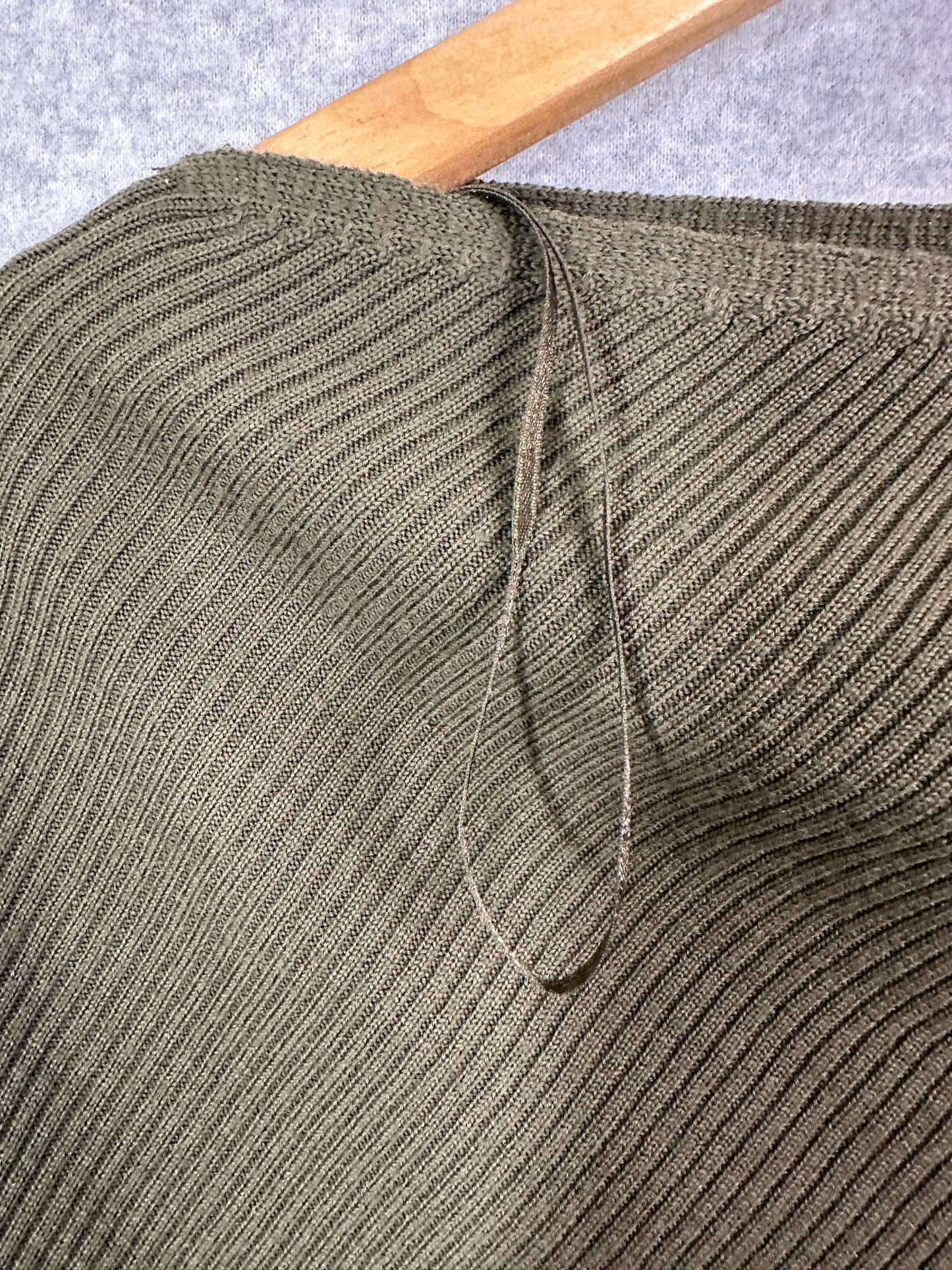Polo Ralph Lauren Merino Wool One-Shoulder Knit Sweater Slim Fit Lightweight Size Medium