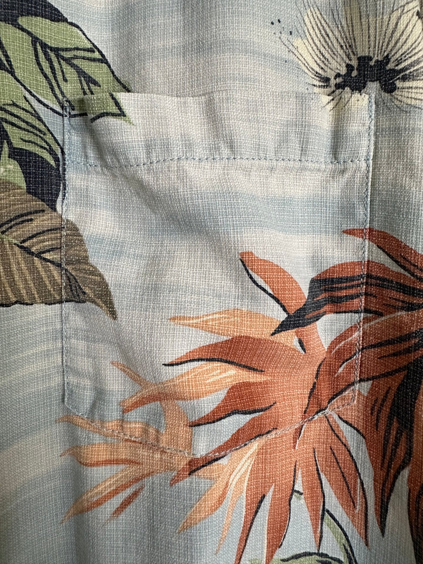 Tommy Bahama Fronds Silk Jacquard Woven Camp Shirt Men's XXL