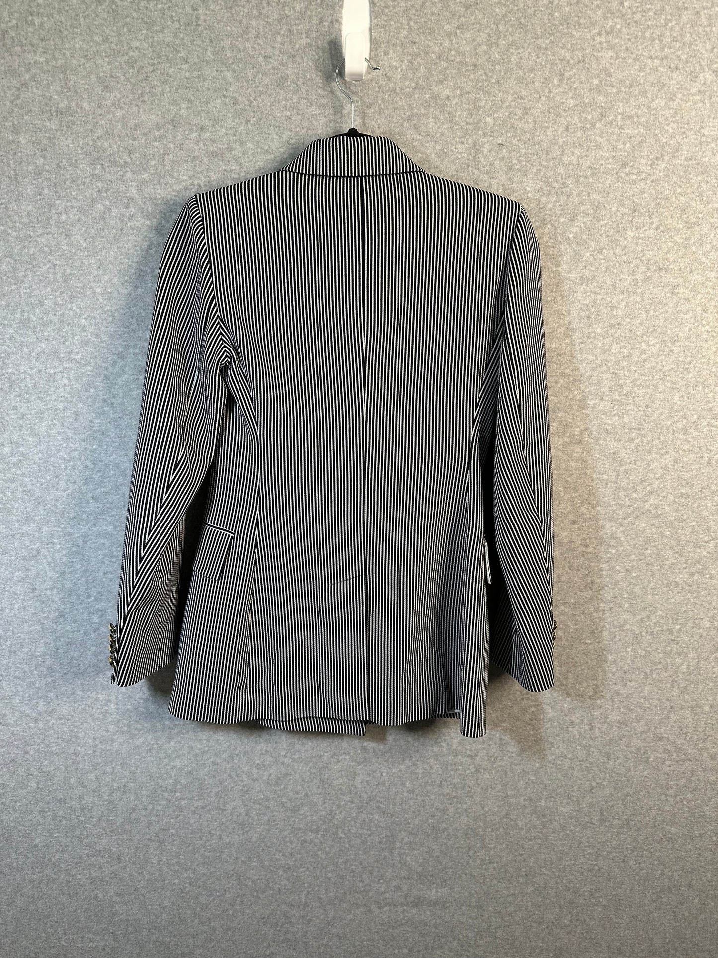 Max Mara Paste Blazer Double Breasted Striped Women's Size 0 Made In Italy