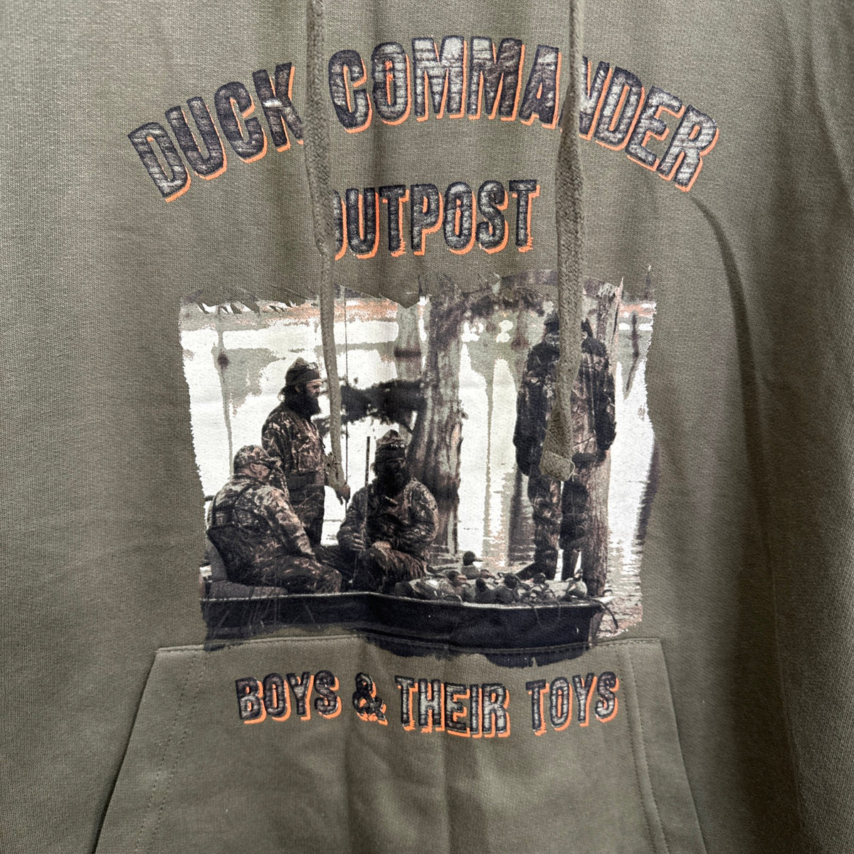 Duck Commander Duck Dynasty Men's Hoodie Olive Green Camo Pullover Fleece Extra Large