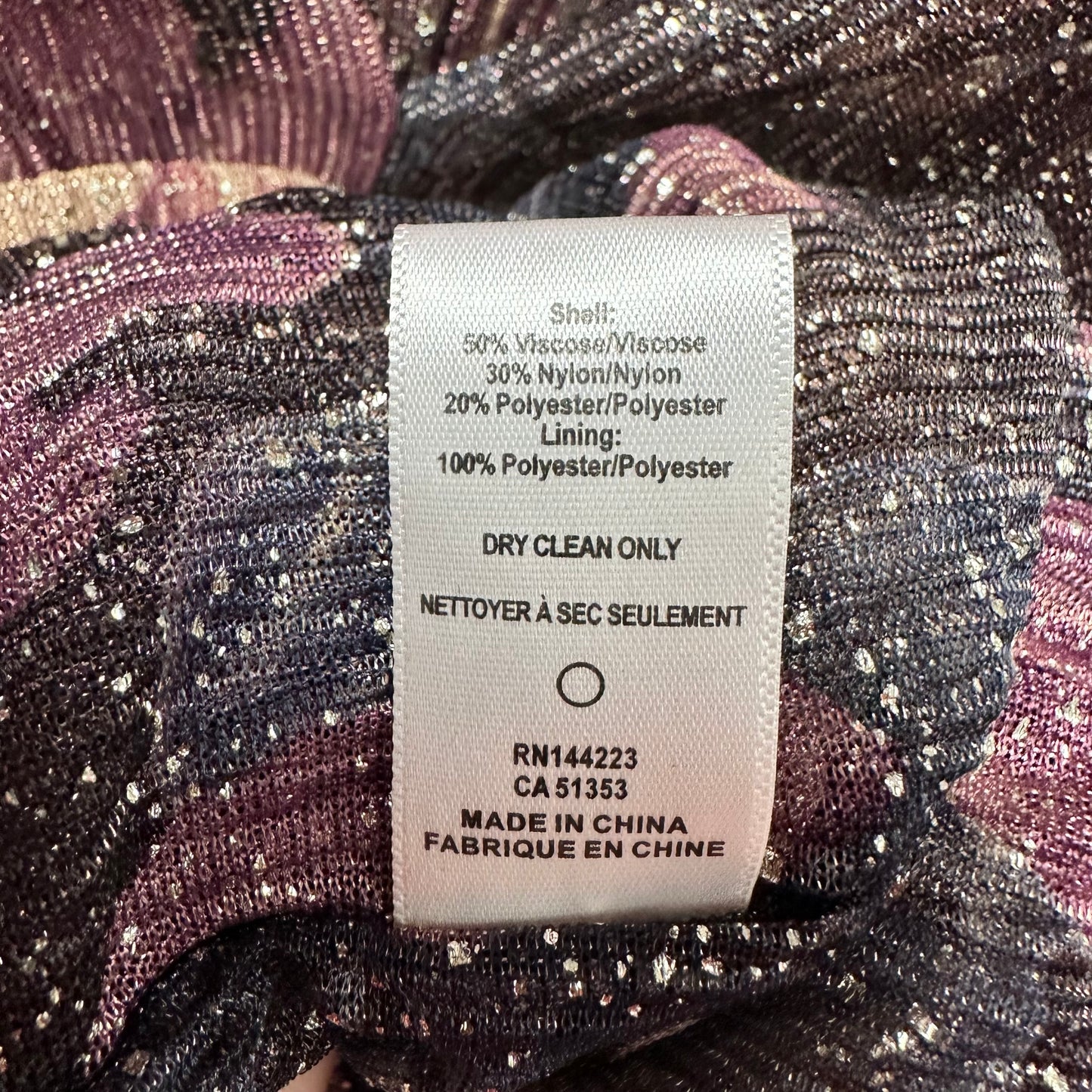 Bishop + Young Glam Slam Party Dress Women's Medium Metallic Floral