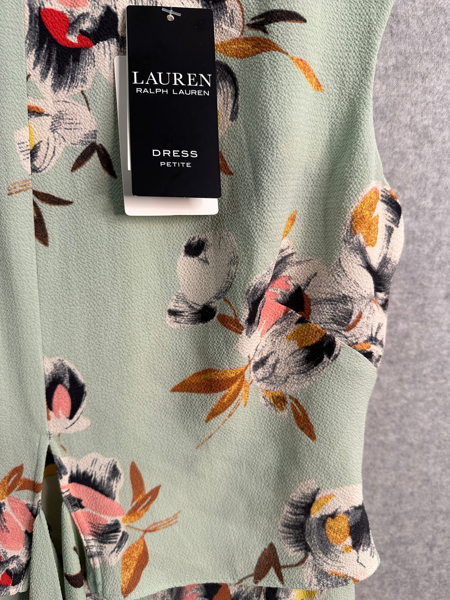 Lauren Ralph Lauren Floral Bubble Crepe A-Line Dress Size 4 Petite