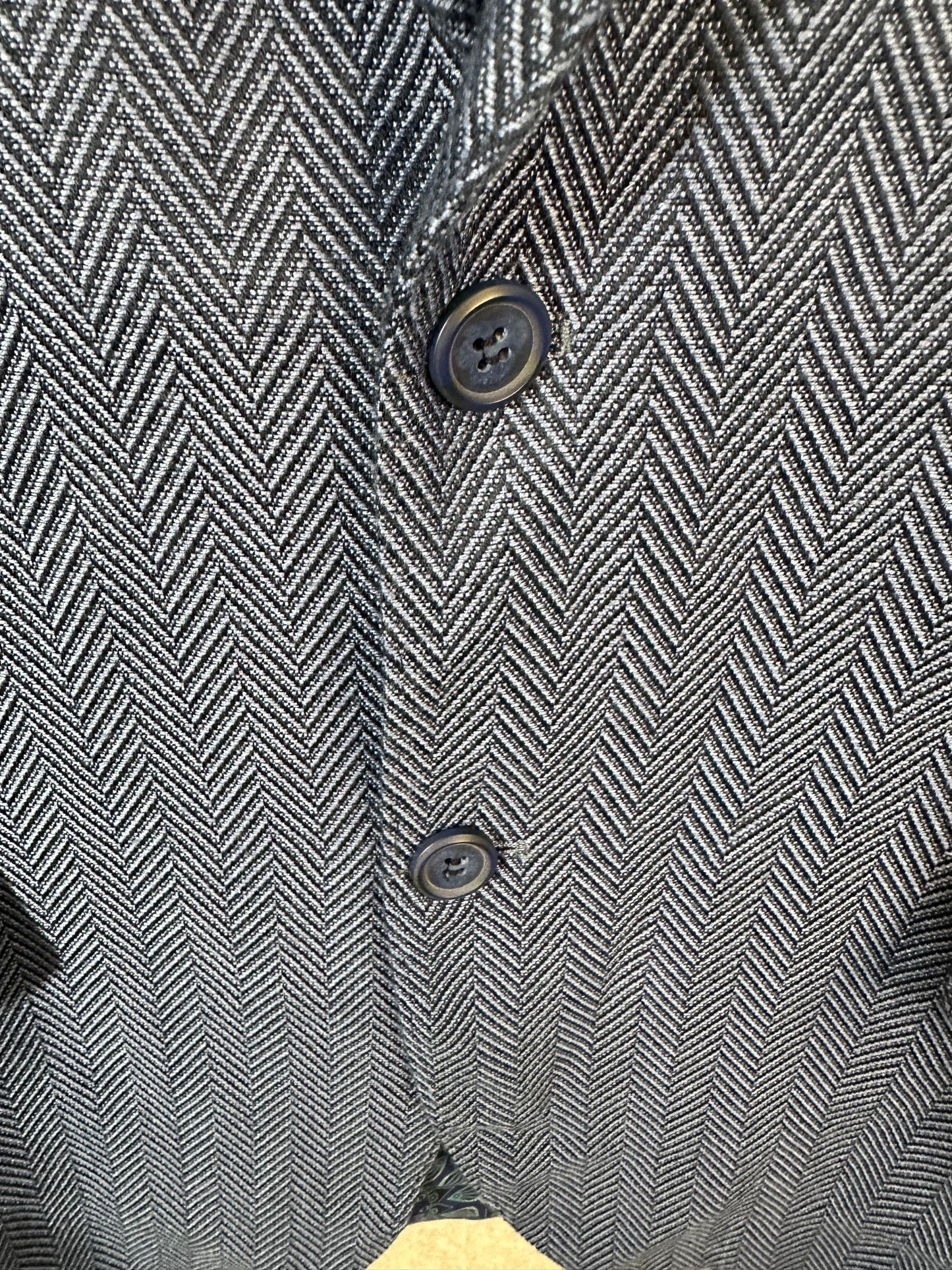 Tailorbyrd Men's Sportcoat Blazer Blue Herringbone 48 Long