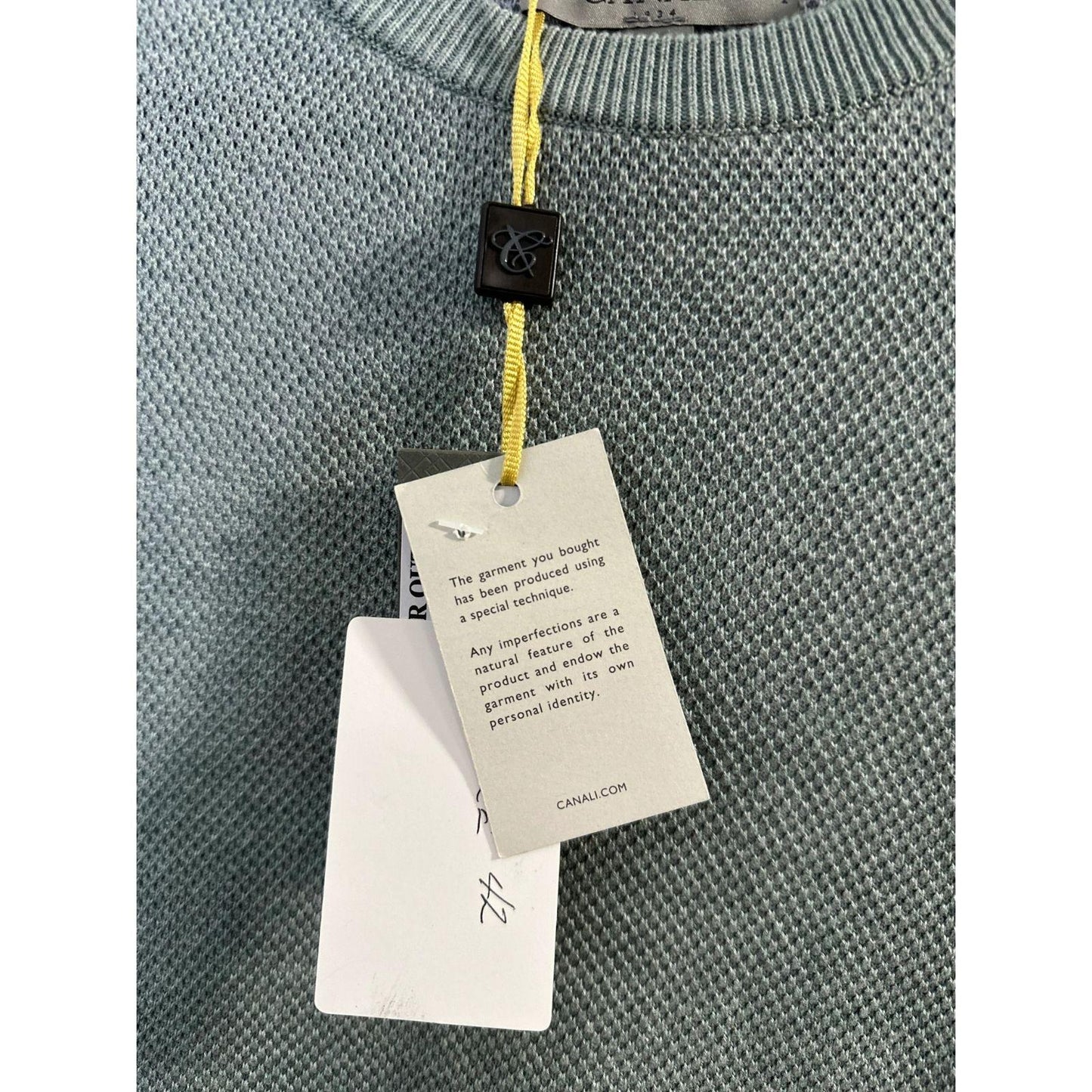 I'm sorry, I've been purchased. Looking for Canali? Let us know. Canali Melange Sweater Men's IT 52 US Large Light Green Textured Crewneck