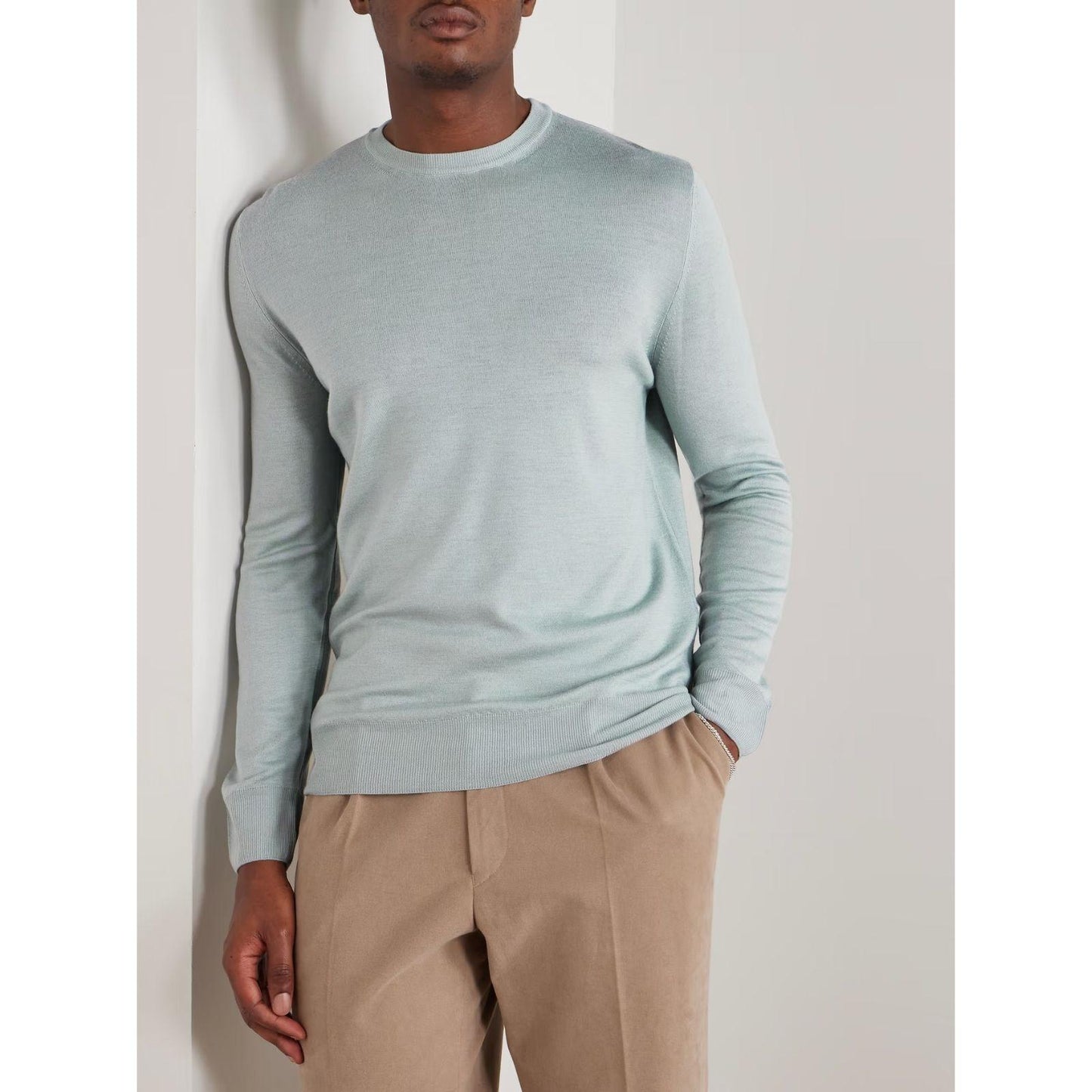 I'm sorry, I've been purchased. Looking for Canali? Let us know. Canali Melange Sweater Men's IT 52 US Large Light Green Textured Crewneck