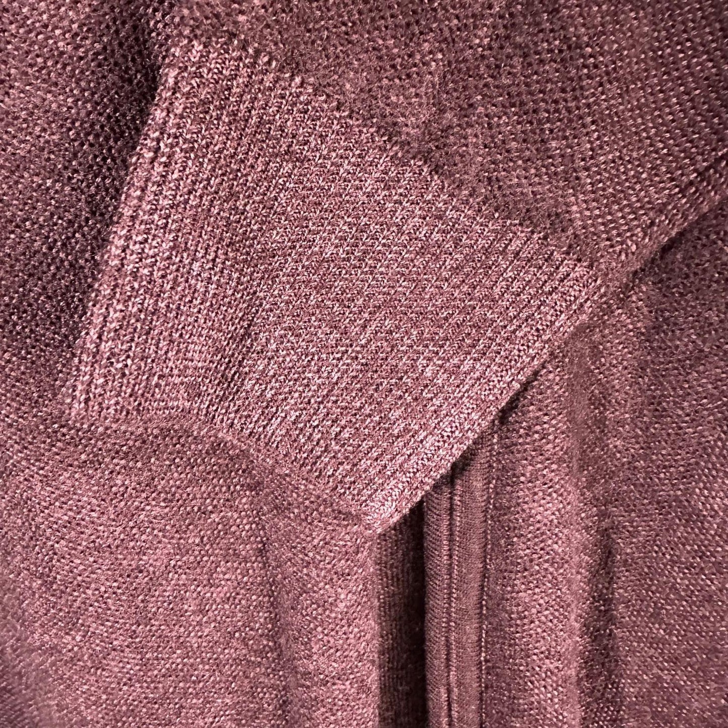 Canali Wool Cardigan Mens Sweater IT 50 US Large Full Zip Burgundy Measures At A 42R