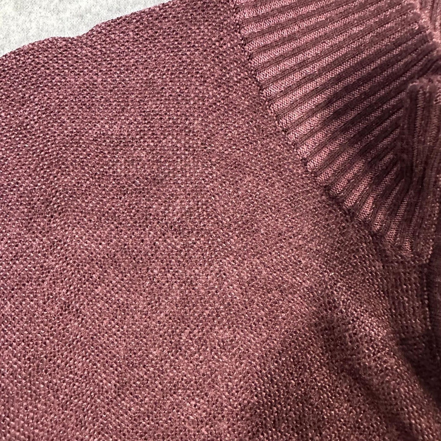 Canali Wool Cardigan Mens Sweater IT 50 US Large Full Zip Burgundy Measures At A 42R