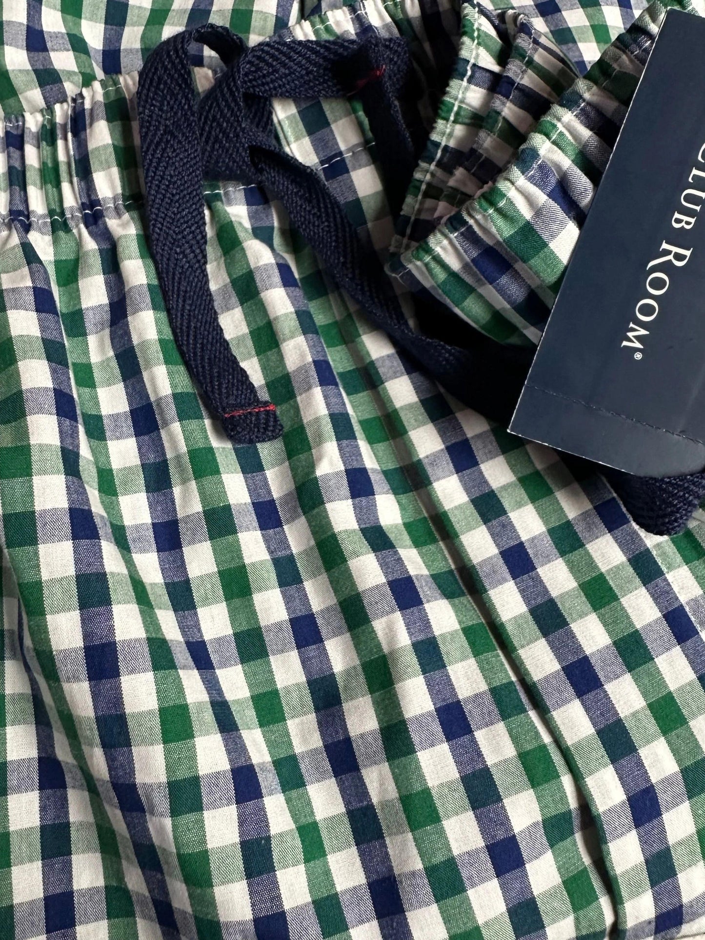 Club Room Men's Regular-Fit Gingham Check Pajama Pants Size XL