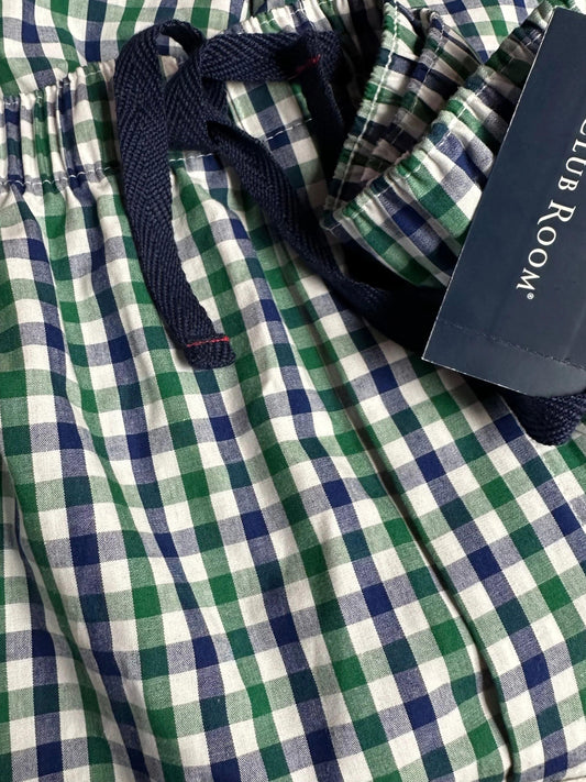 Club Room Men's Regular-Fit Gingham Check Pajama Pants Size XL