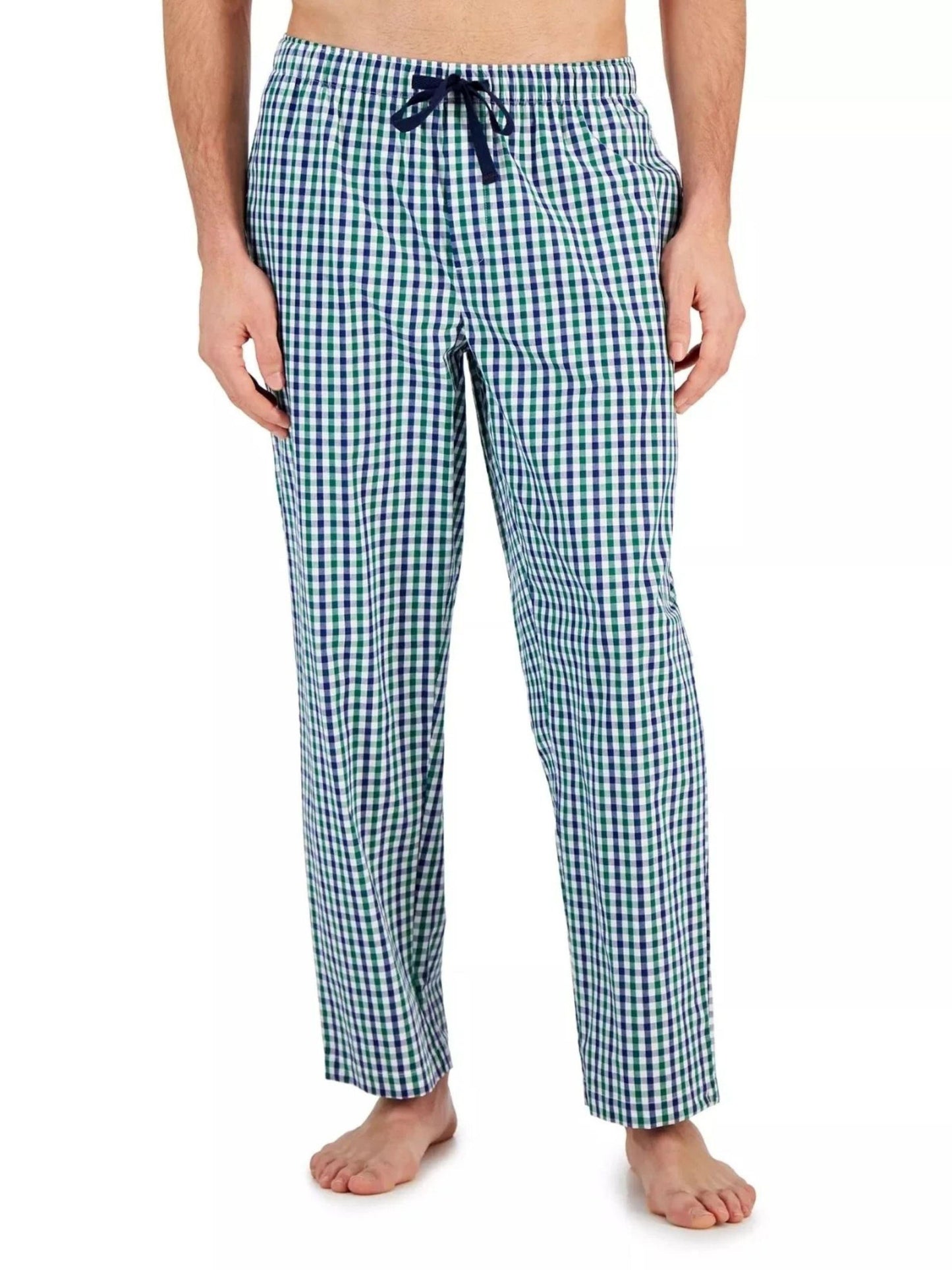 Club Room Men's Regular-Fit Gingham Check Pajama Pants Size XL