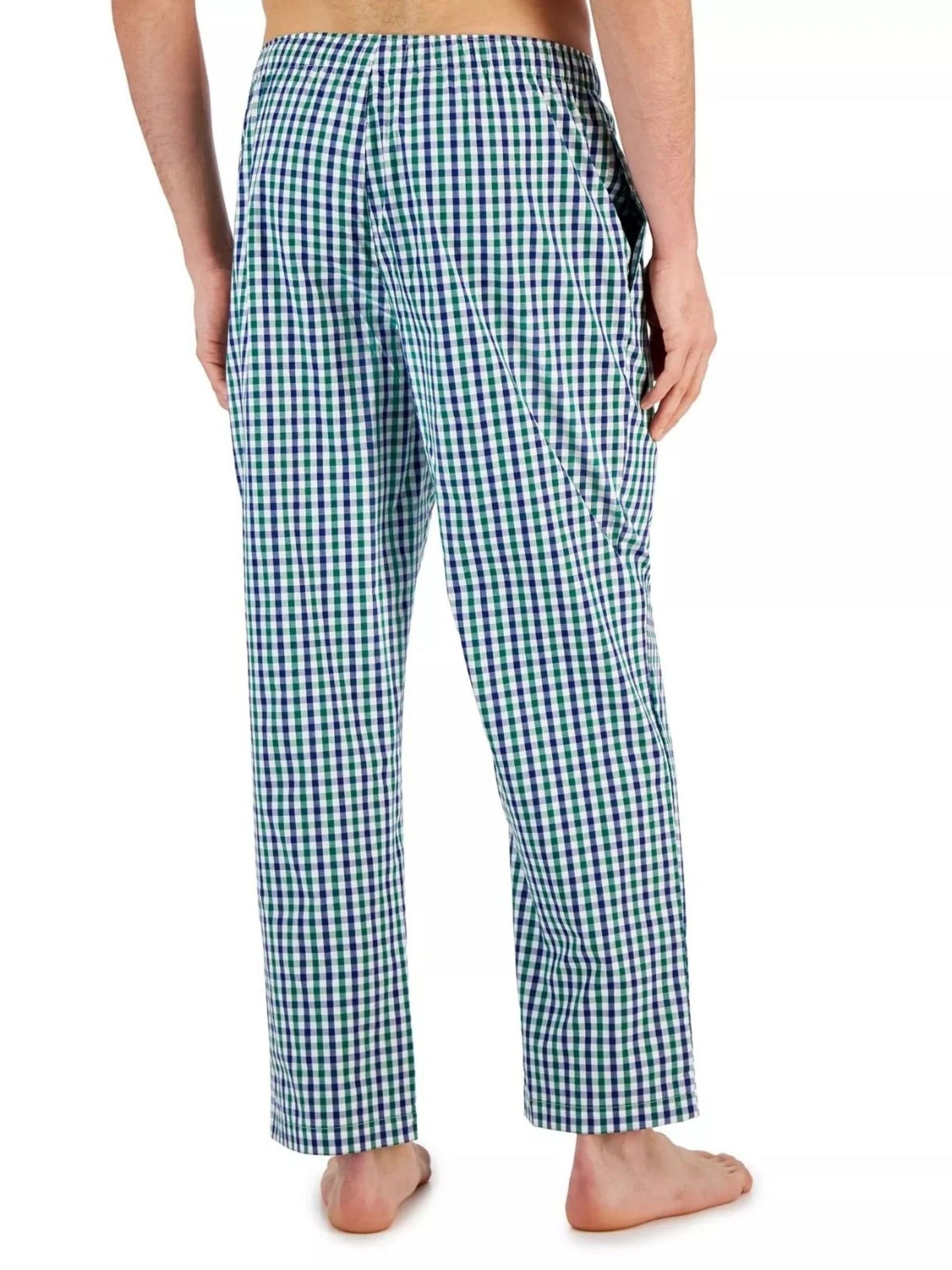 Club Room Men's Regular-Fit Gingham Check Pajama Pants Size XL