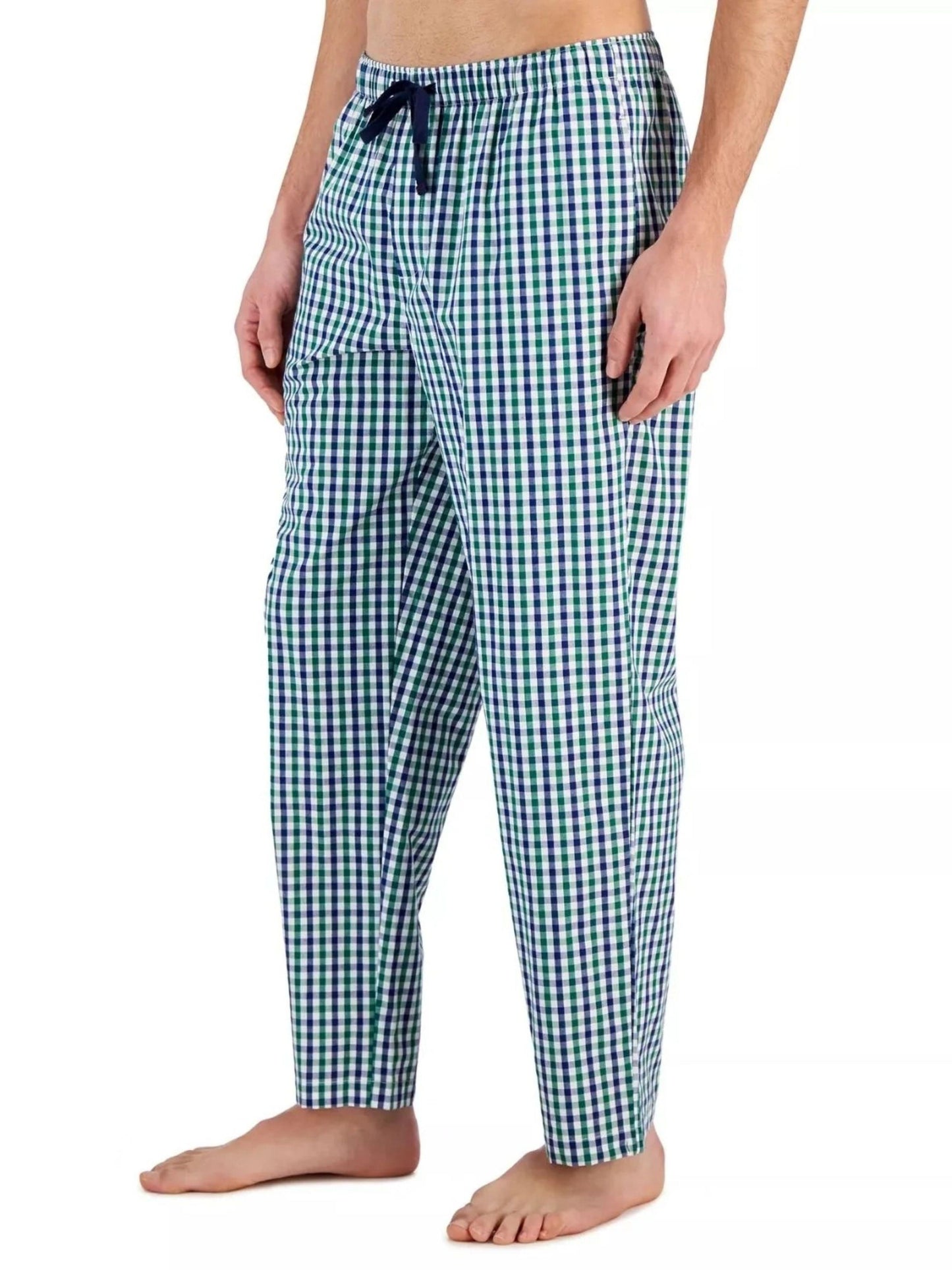 Club Room Men's Regular-Fit Gingham Check Pajama Pants Size XL