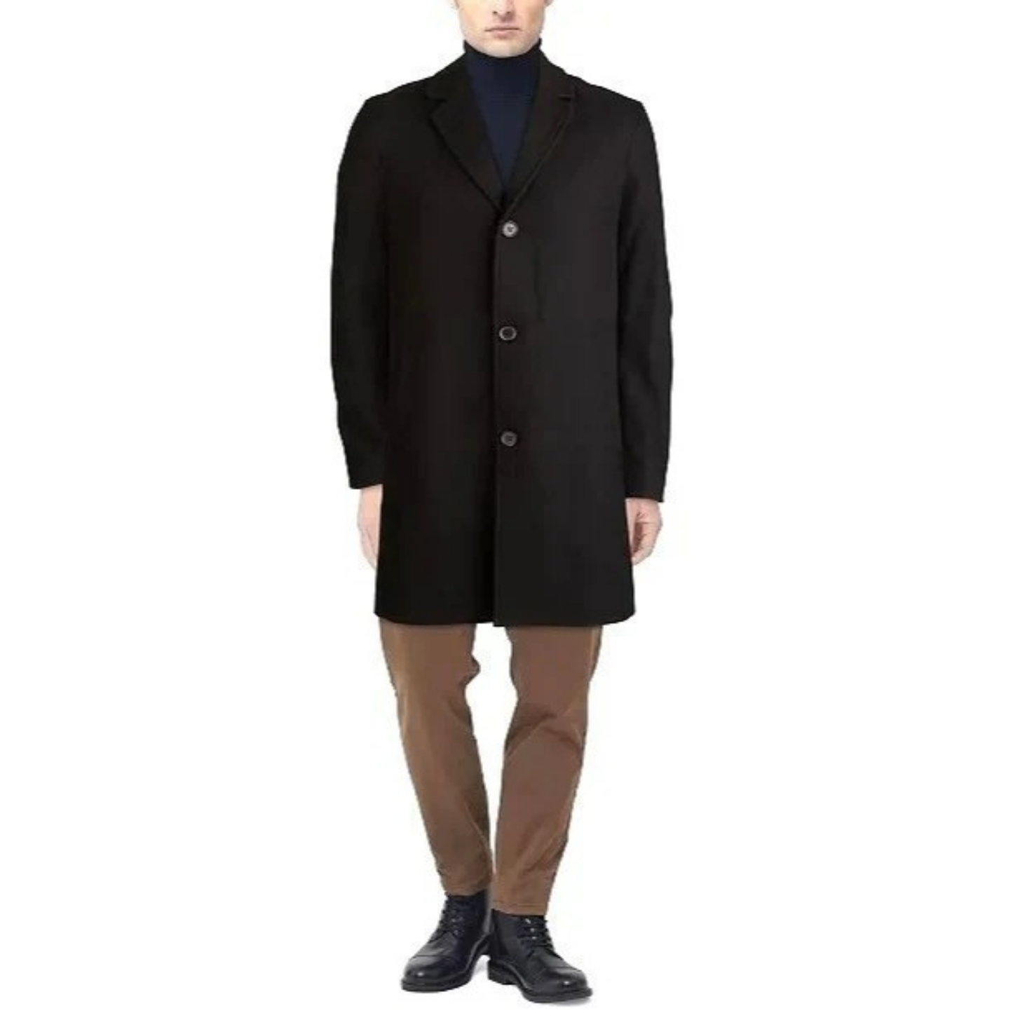 I'm sorry, I've been purchased. Looking for something similar? Let us know. Cole Haan Signature Classic-Fit Topcoat Men's XL Wool Blend Black Notch Label