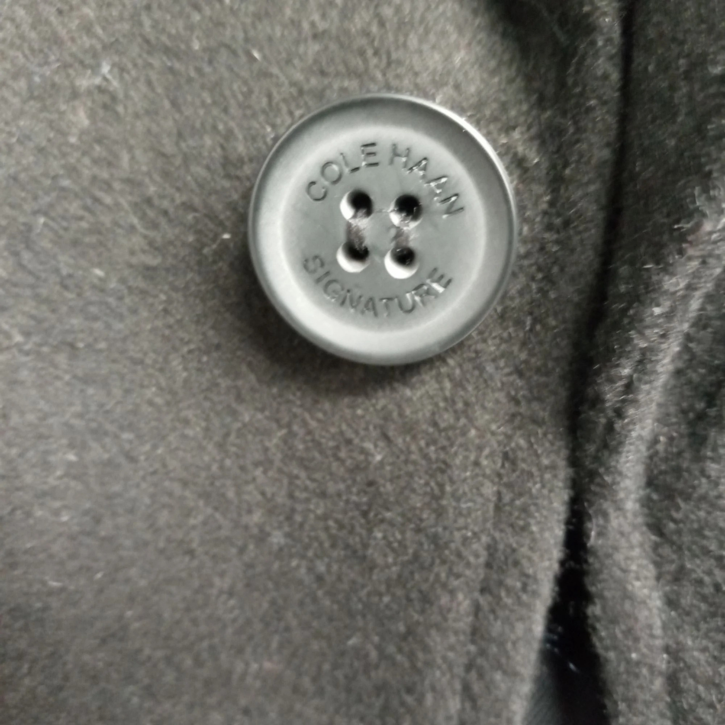 I'm sorry, I've been purchased. Looking for something similar? Let us know. Cole Haan Signature Classic-Fit Topcoat Men's XL Wool Blend Black Notch Label