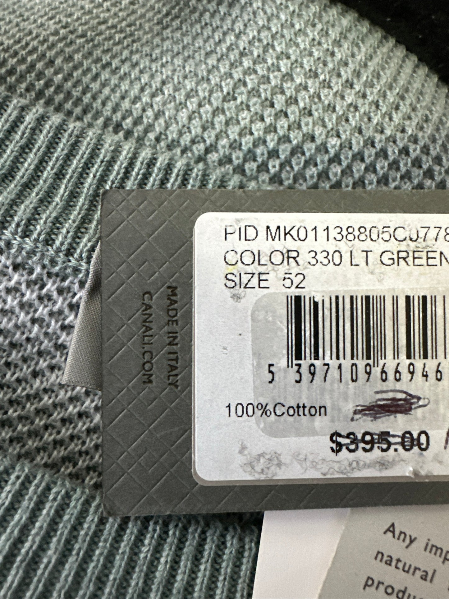 I'm sorry, I've been purchased. Looking for Canali? Let us know. Canali Melange Sweater Men's IT 52 US Large Light Green Textured Crewneck