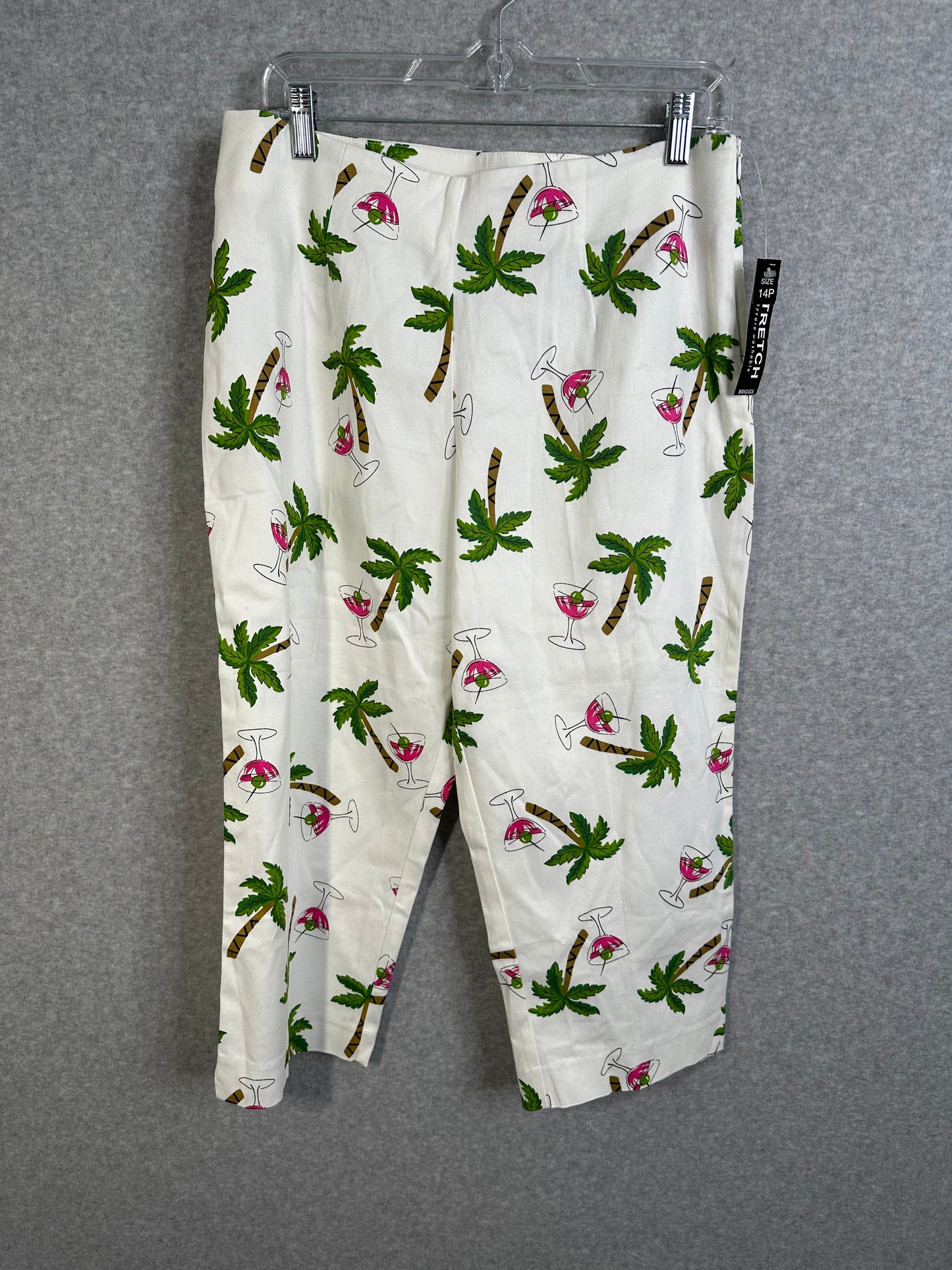 Briggs Women's Wide Leg Capri Pants 14 Petite