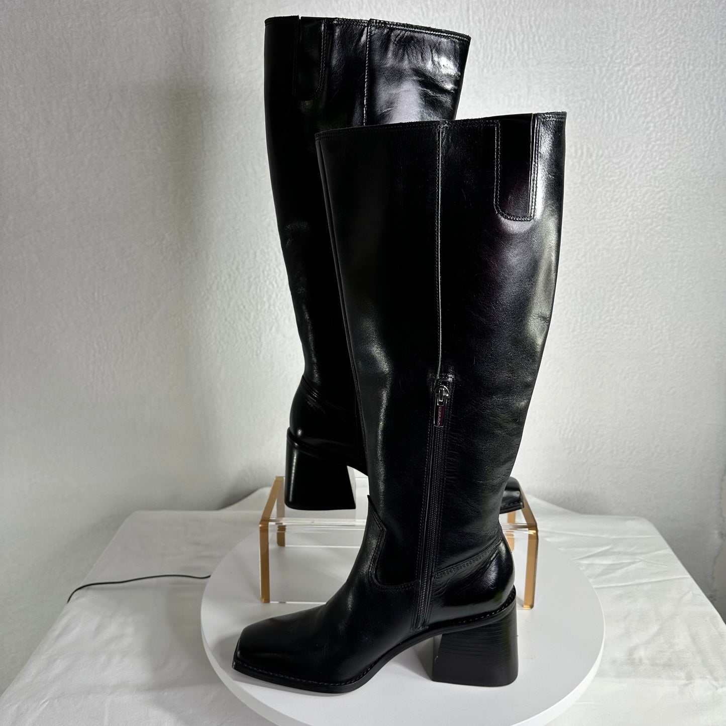 Vince Camuto Sangeti Black Leather Boot Women's 7.5