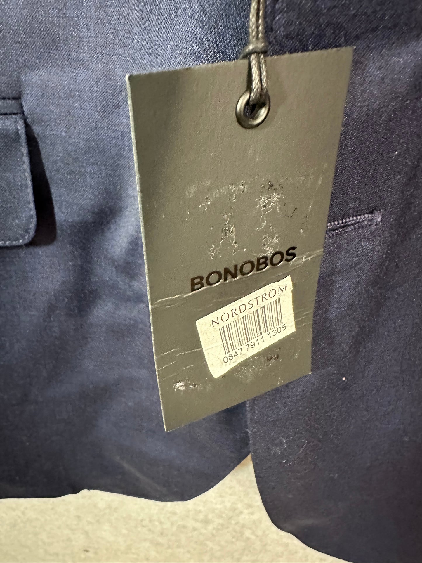 Bonobos Men's Jetsetter Slim Fit Suit Jacket Blazer Blue Stretch Four Season Weight Wool 42R