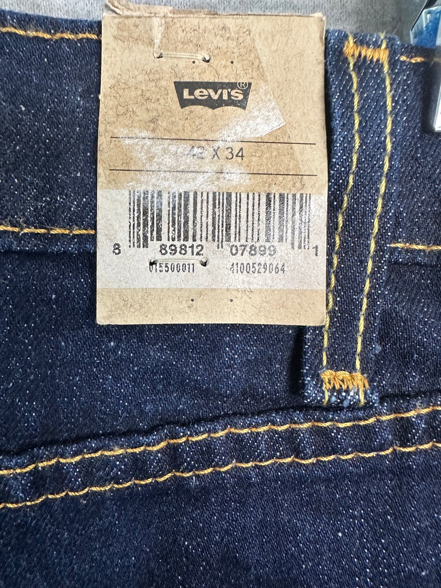 Levis Men's Big & Tall 550 Relaxed Fit Jeans Stretch Straight Leg Dark Wash Size 42x34