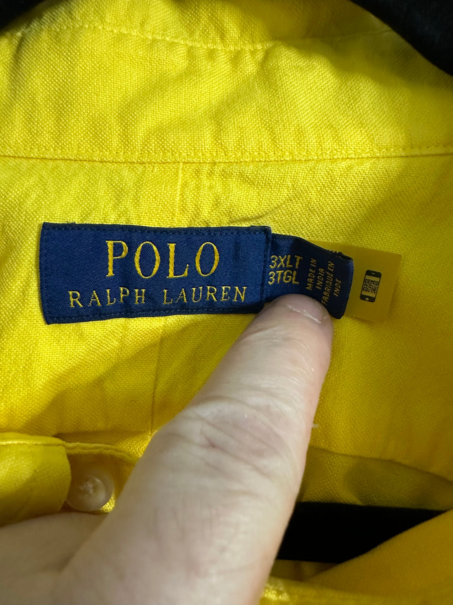 Polo Ralph Lauren Button Down Shirt Classic Yellow Men's 3XLT