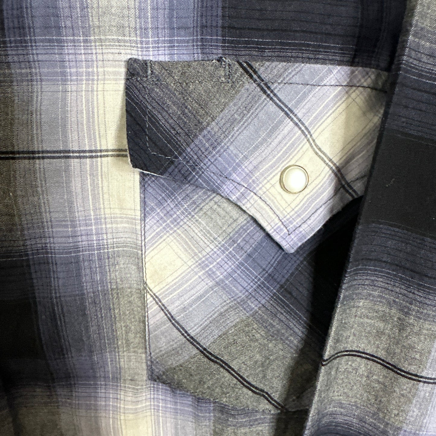 Plains Western Wear Bigman Plaid Pearl Snap Closure Shirt Pearl Men's 3X