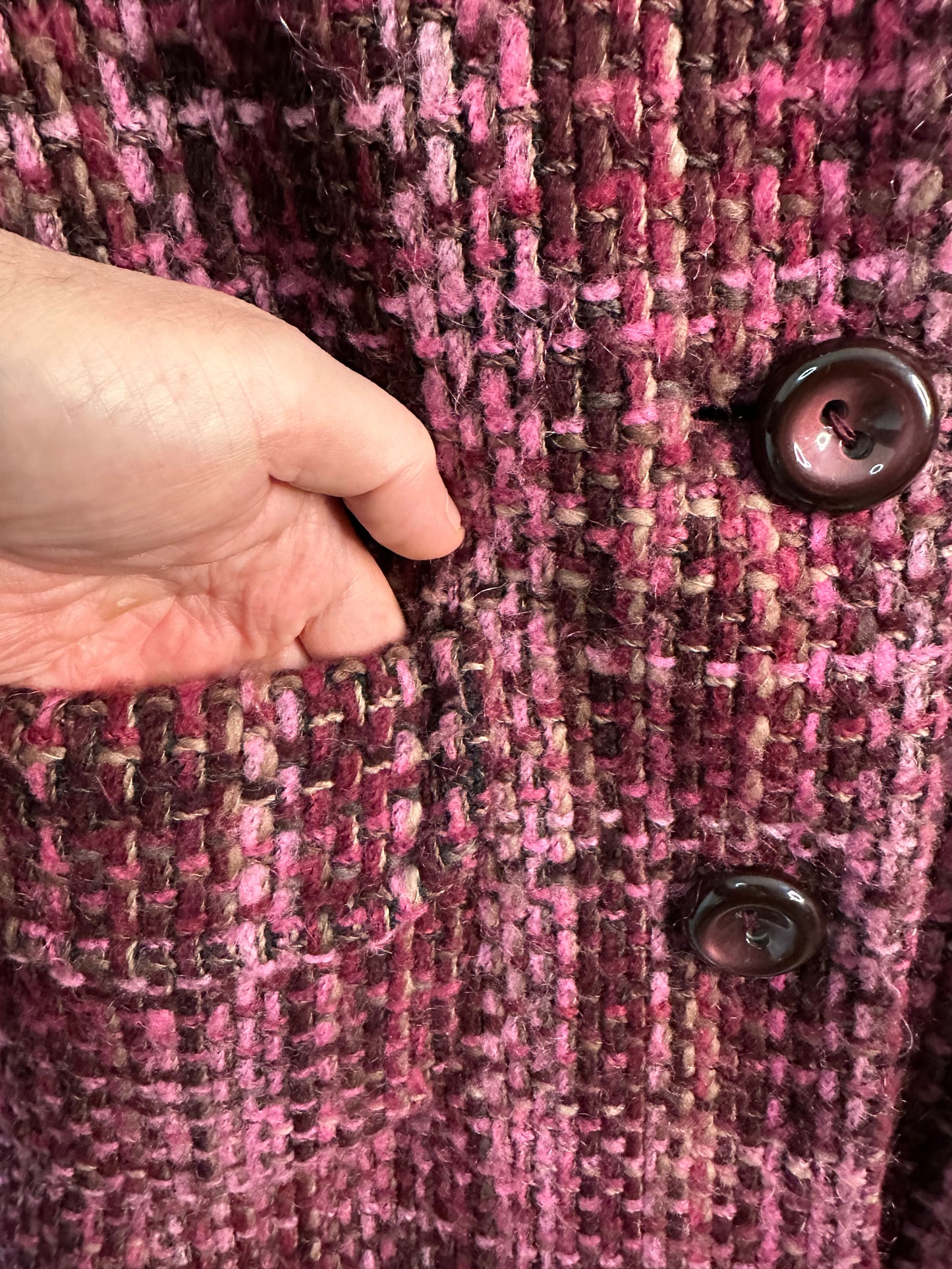 Banana Republic Mohair Wool Blend Tweed Pea Coat Size Extra Small