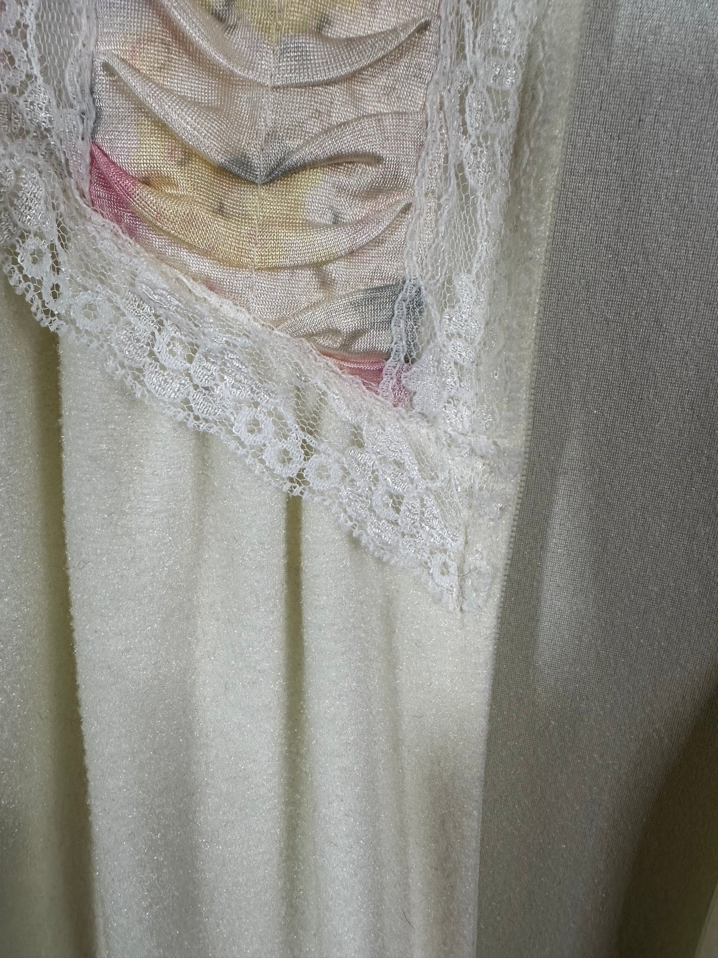 Vanity Fair Velour Chemise Gown Size Small