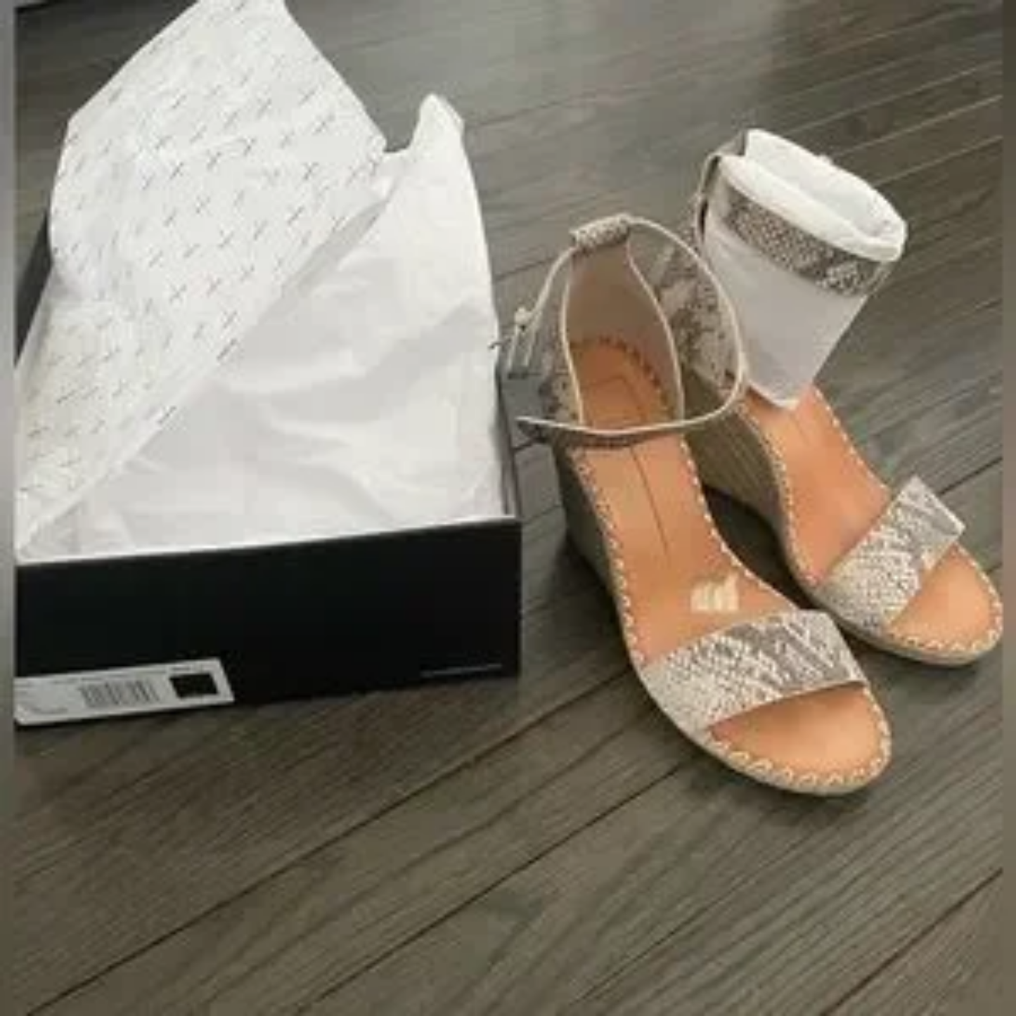 Dolce Vita Leather Espadrille Wedge Sandal Women's 7.5