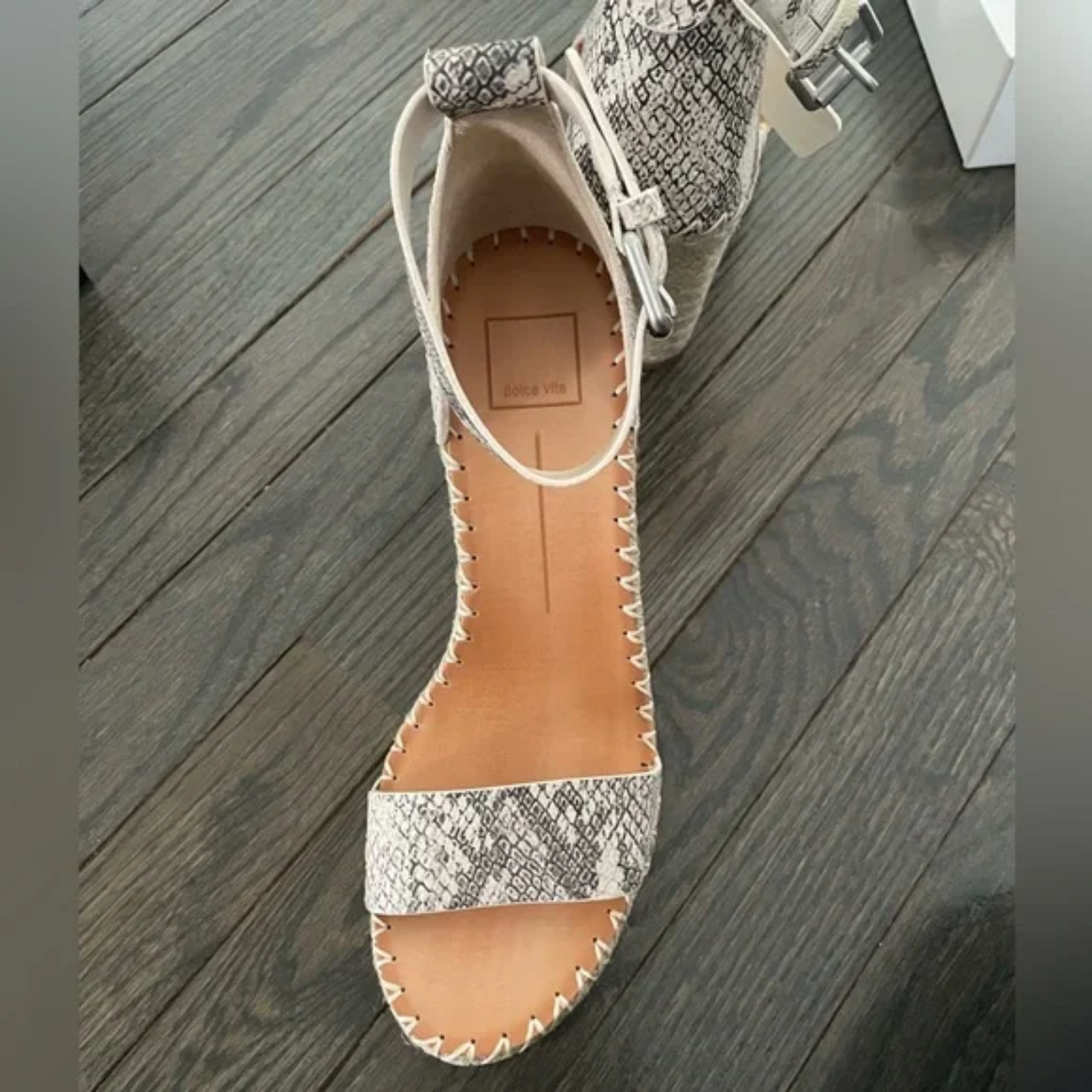 Dolce Vita Leather Espadrille Wedge Sandal Women's 7.5