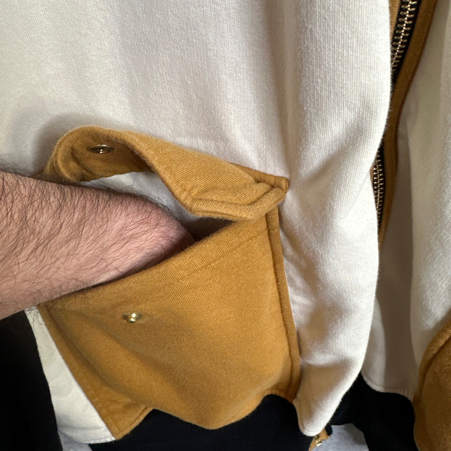 A. Tiziano Parker Creme Color Block Full Zip Streetwear Knit Sweater Men's 5X