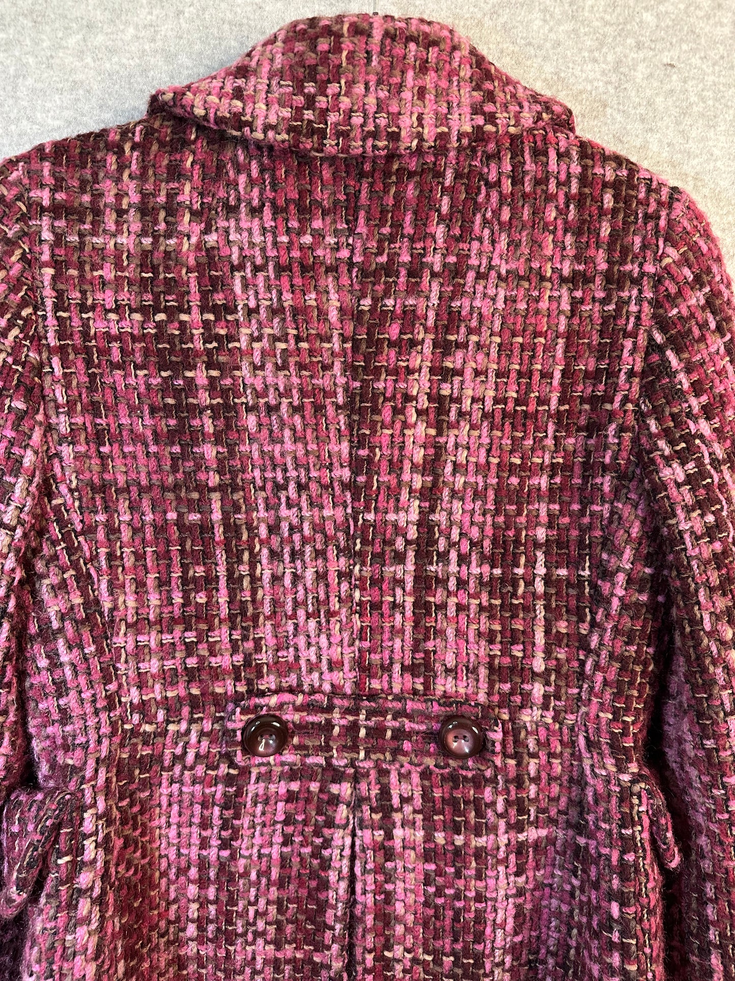Banana Republic Mohair Wool Blend Tweed Pea Coat Size Extra Small