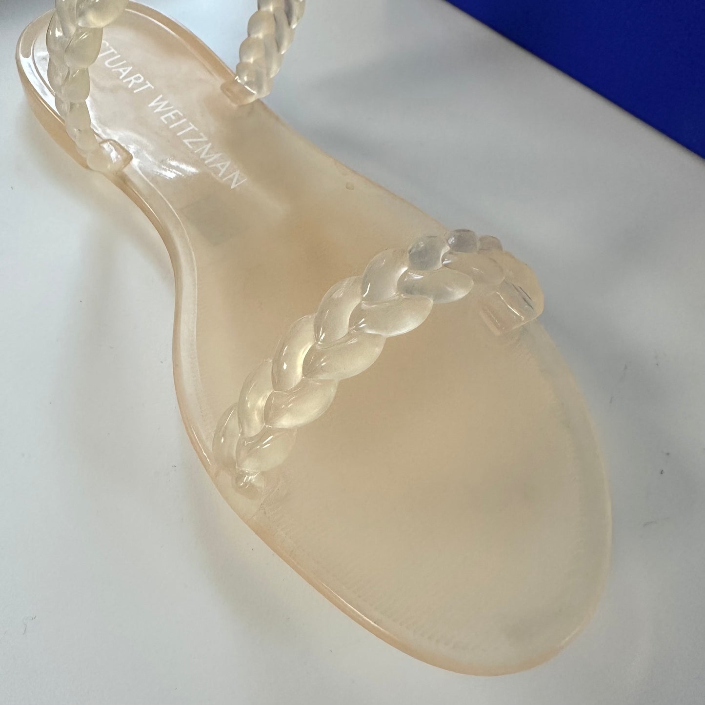 Stuart Weitzman Braida Sawyer Sheer Open Toe Sandals Women's Size 9B