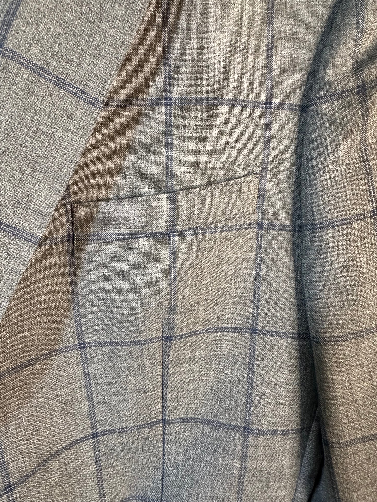 T.M. Lewin Men's Modern Fit Suit Jacket Blazer Merino Wool Slim Vitale Barberis Canonico 42 Long