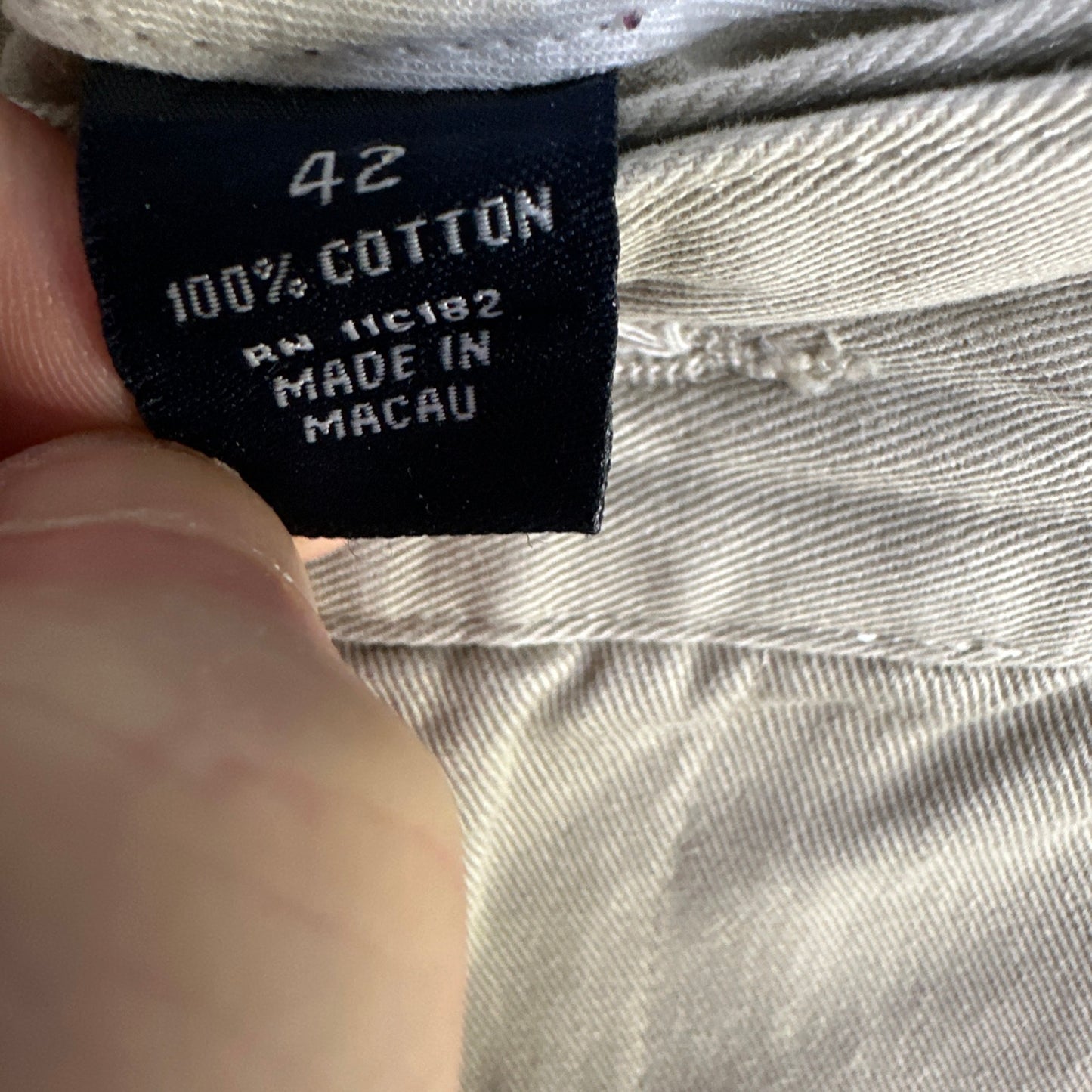 Campus Chinos University Of Alabama Crimson Tide Cotton Twill Khaki Chinos - A Logo Pattern Men's 42X30