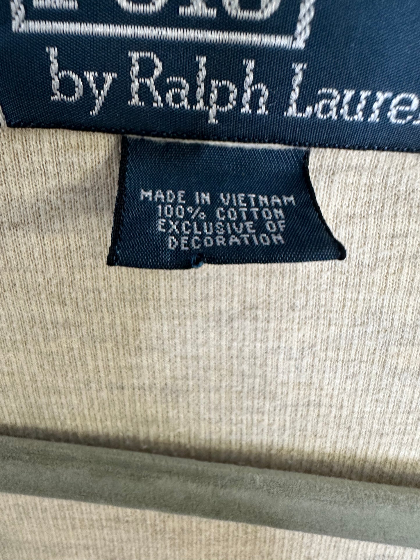Polo Ralph Lauren Quarter Zip Pullover Oatmeal / Beige Sweater Men's 3XB