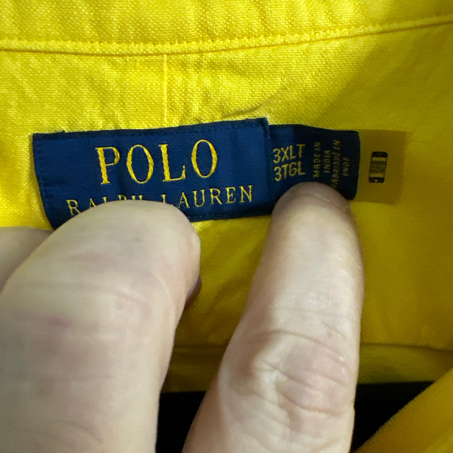 Polo Ralph Lauren Button Down Shirt Classic Yellow Men's 3XLT
