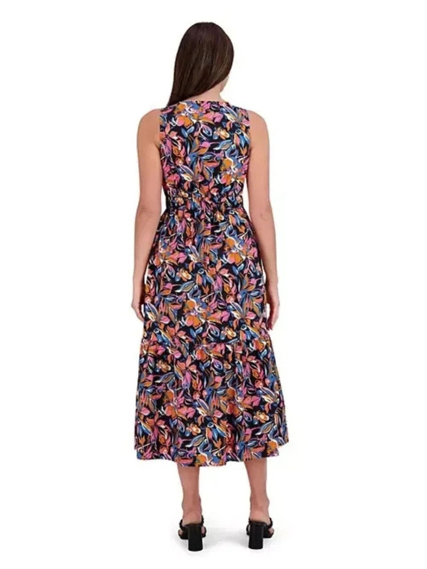 French Connection Women's Twist Front Floral Sleeveless Midi Dress Size XXL