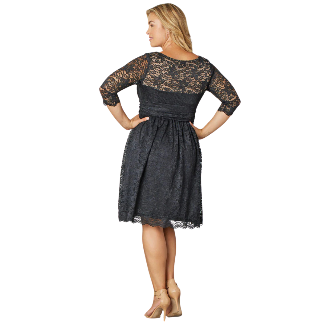 Kiyonna Women's Luna A-Line Dress Size 3X  Black
