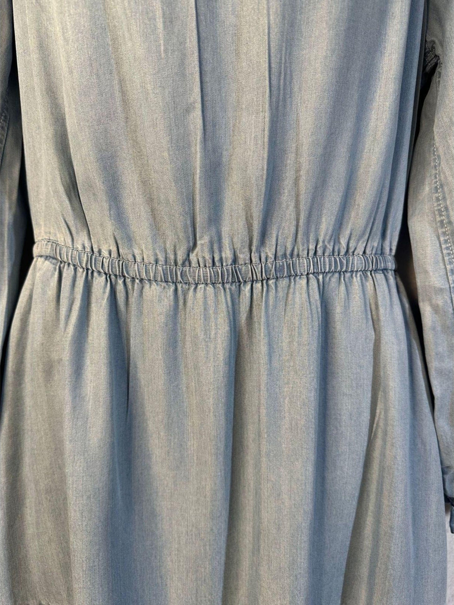 Lauren Ralph Lauren Smocked Ruffle Denim Dress Women's Size 6
